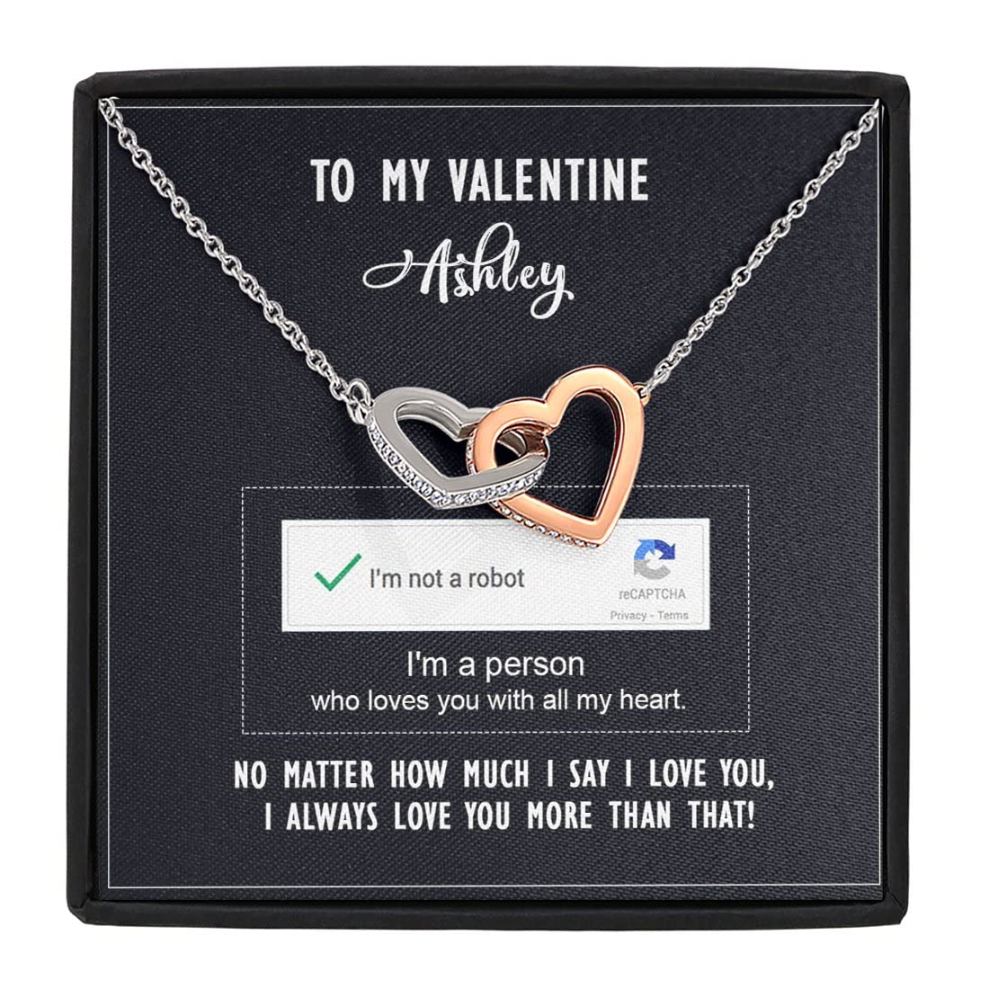 Funny Message Necklace for Wife - Unique Valentine's Day Gift for Her, Girlfriend Anniversary Jewelry with Card - Perfect for Romantic Occasions & Special Moments