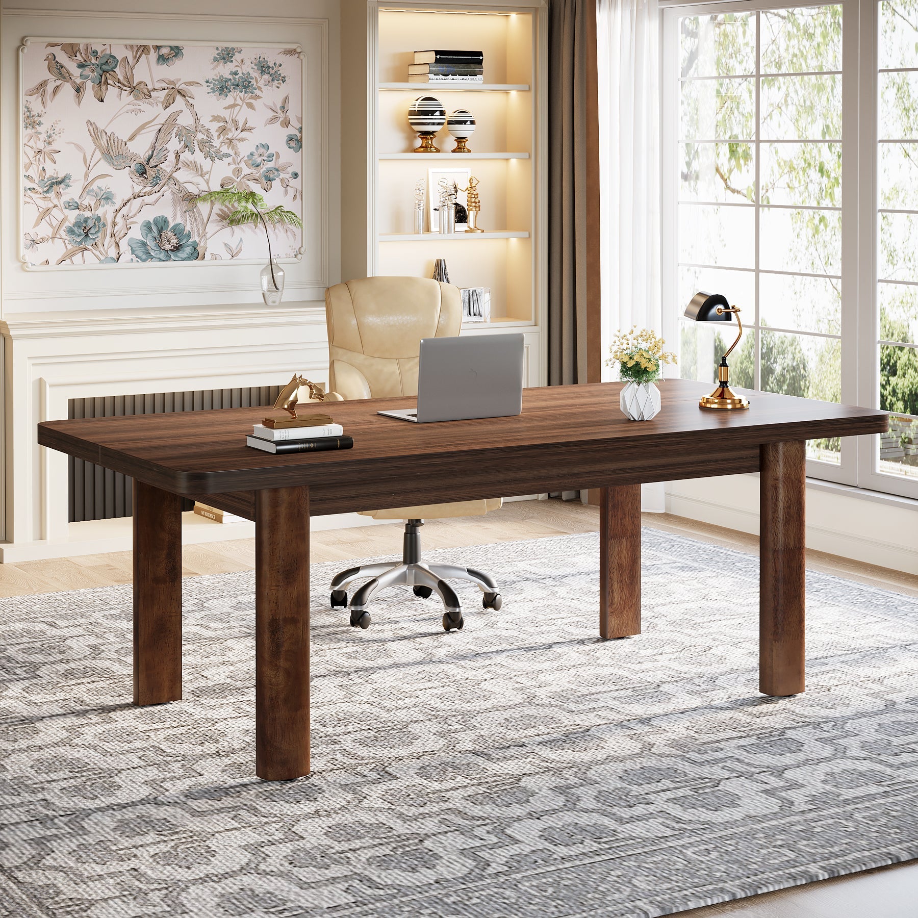 Premium Solid Wood Executive Desk - 63