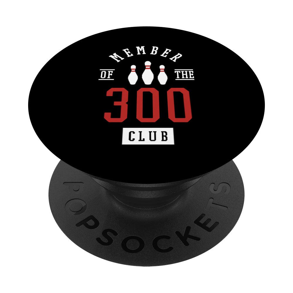 300 Club Bowling Ball Strike Pins PopSockets Swappable PopGrip for Phones & Tablets - Perfect for Bowling Fans & Phone Protection | Use at Bowling Alleys, Home Decor, or Everyday Phone Grip