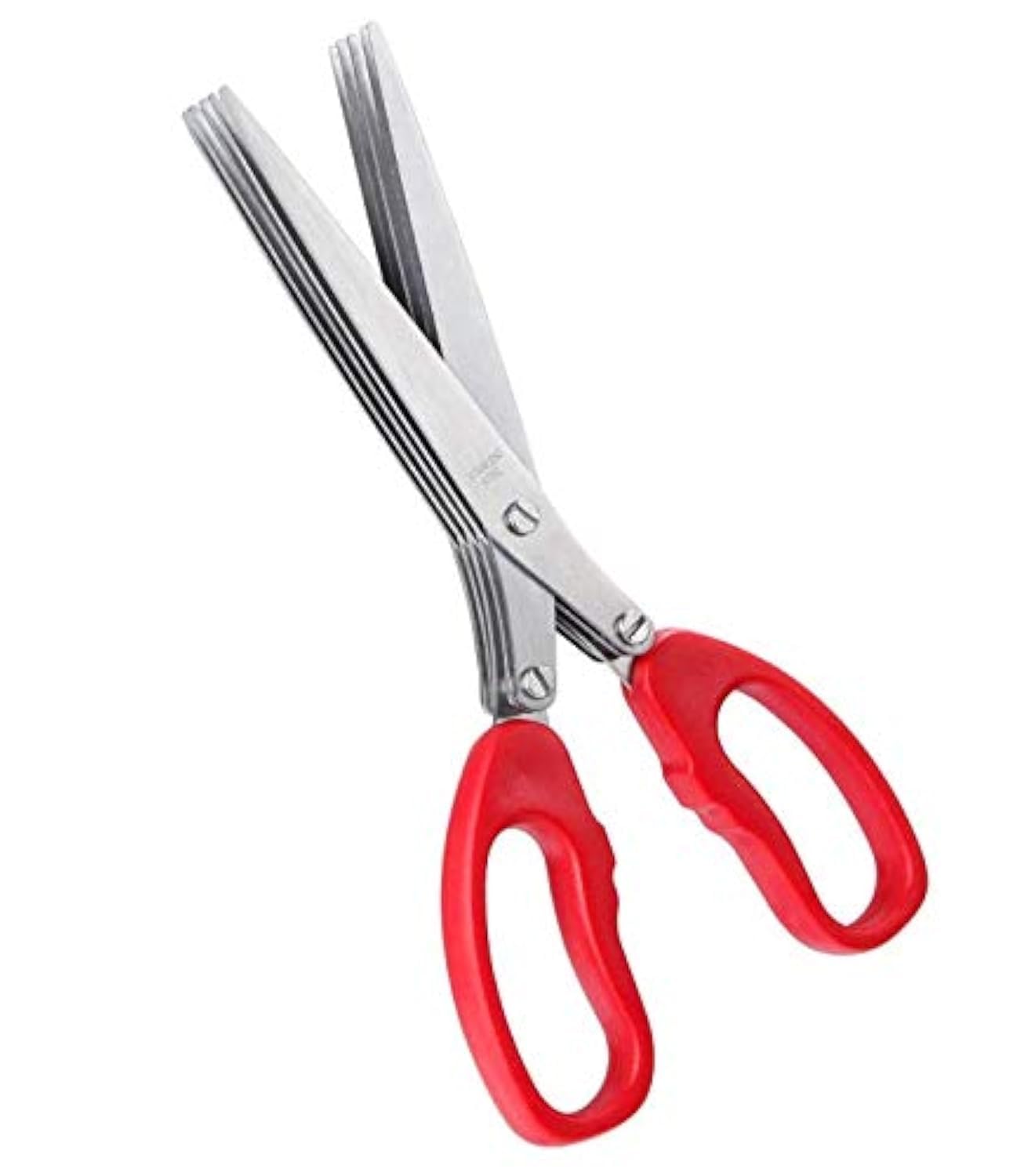 Multipurpose Red Scissors for Paper Shredding & Crafting | Compact & Sharp Office & Home Scissors | Perfect for DIY Projects, Gift Wrapping & Office Use