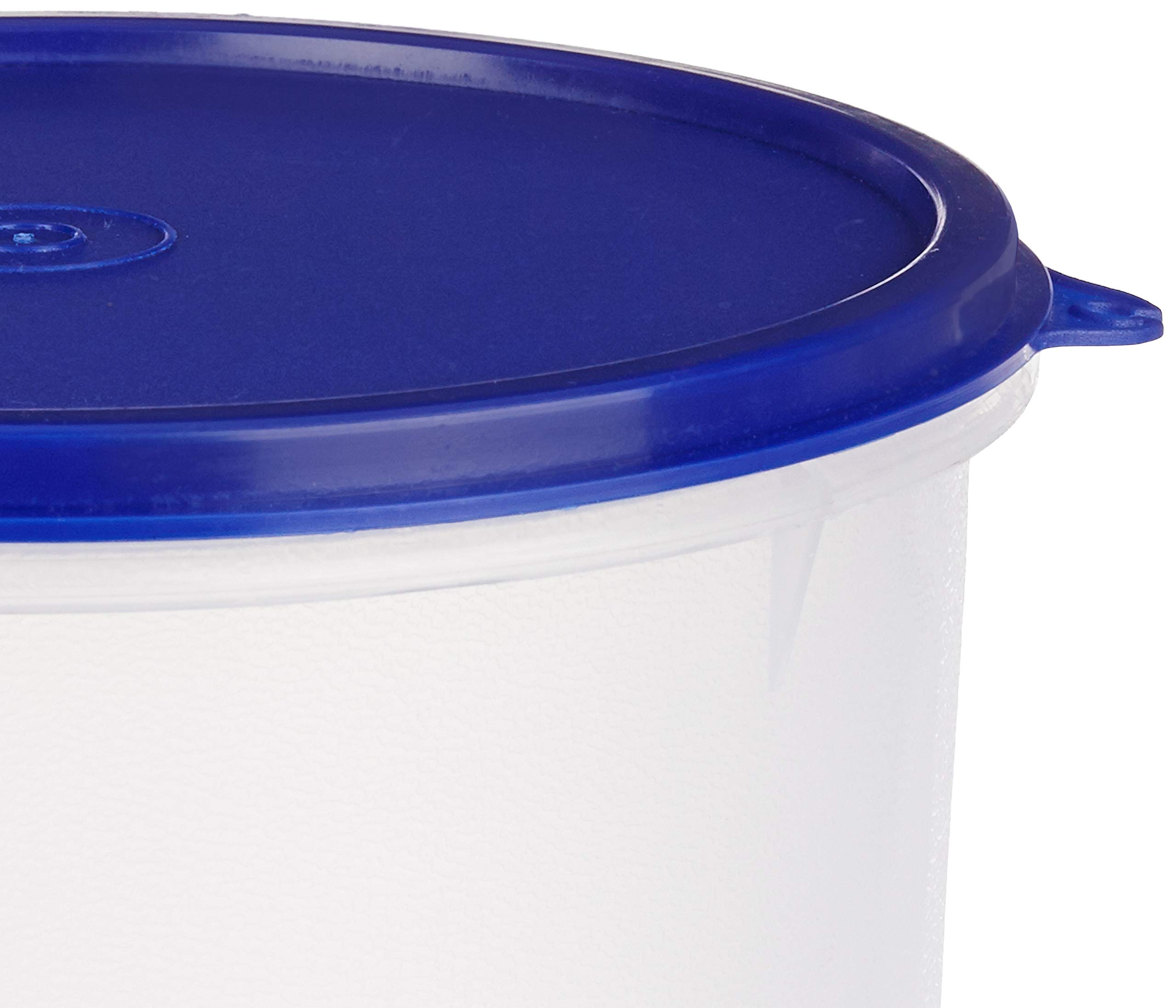 Solimo 3L Round Plastic Food Storage Container with Airtight Lid - BPA-Free, Stackable, Microwave & Dishwasher Safe - Ideal for Meal Prep, Leftovers & Pantry Organization (Blue)