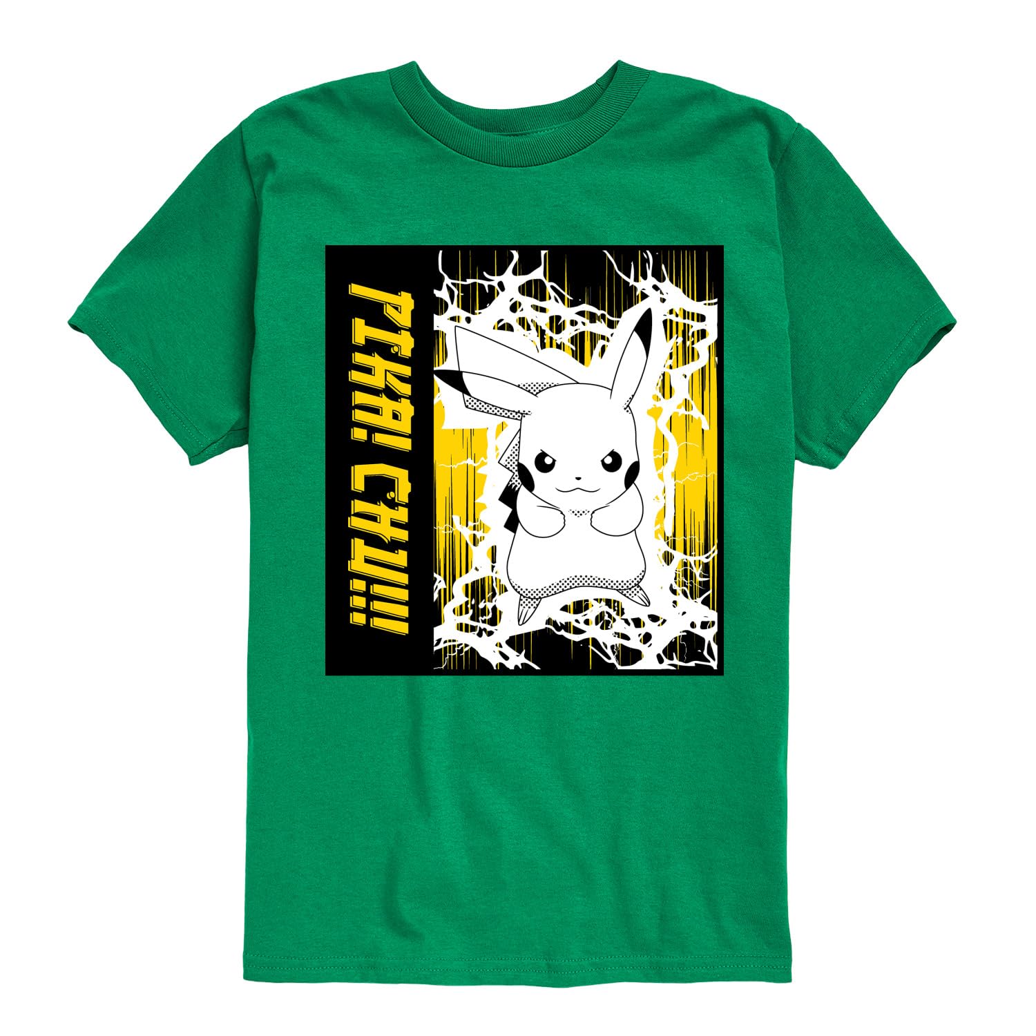 HYBRID APPAREL Pokémon Anime Lightning Scene Youth Short Sleeve Graphic T-Shirt - Cool Anime Tee for Casual Wear, Gaming, Cosplay & Everyday Outfits