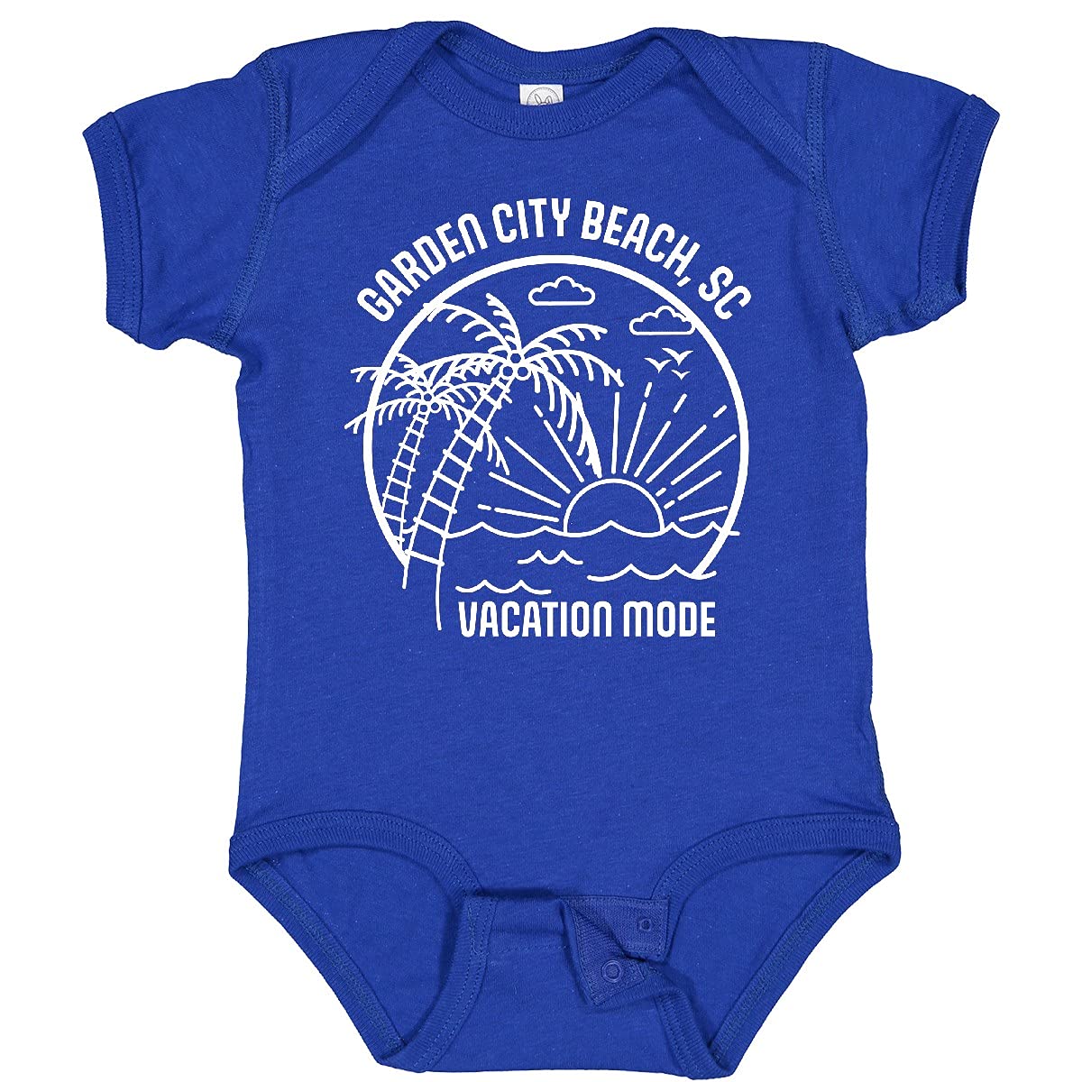 Inktastic Summer Vacation Mode Garden City Beach South Carolina Baby Bodysuit - Cute Infant Onesie for Beach Trips & Family Vacations