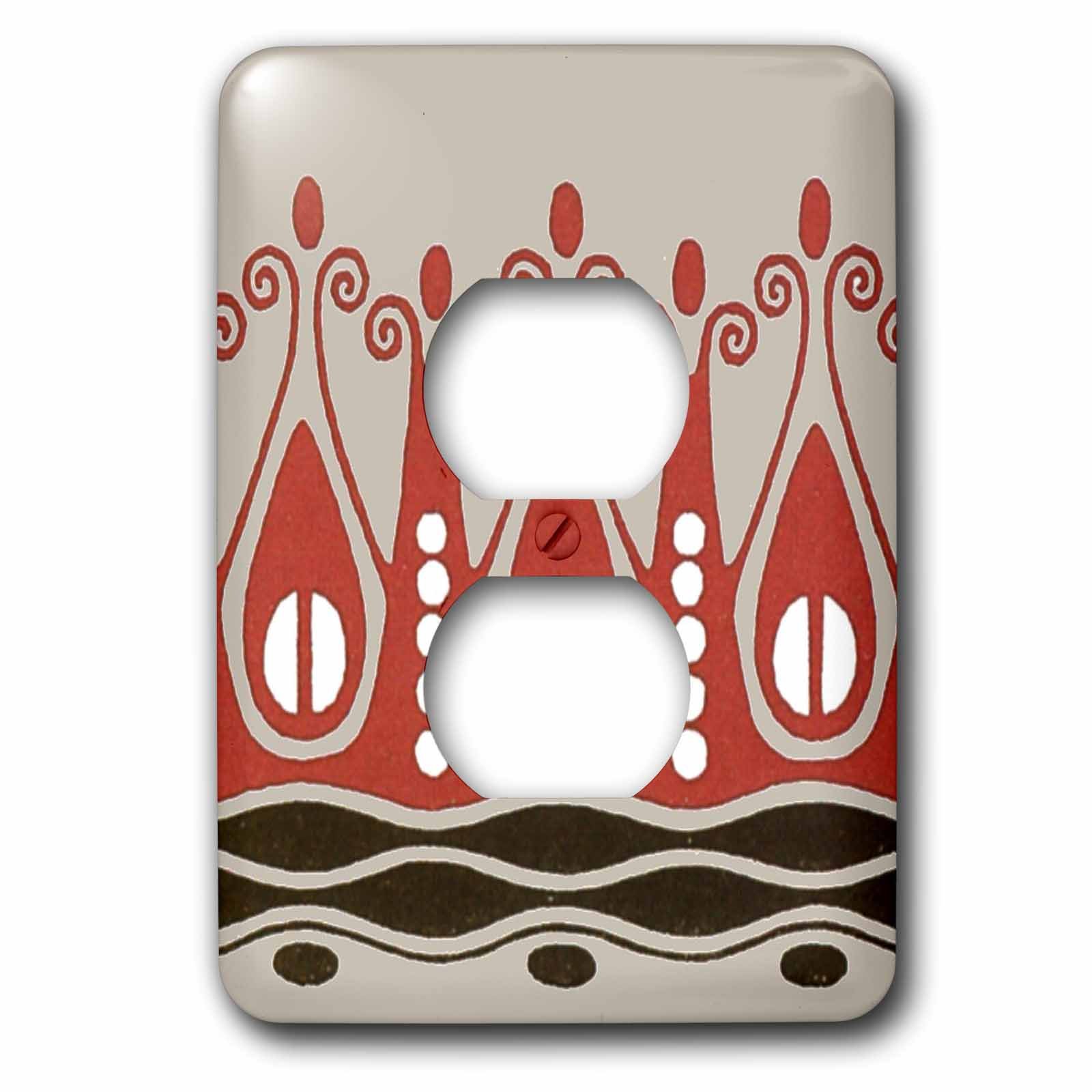 3D Rose Nouveau Design Red Triple Buds Light Switch Cover - Stylish Home Decor for Living Room, Bedroom & Kitchen