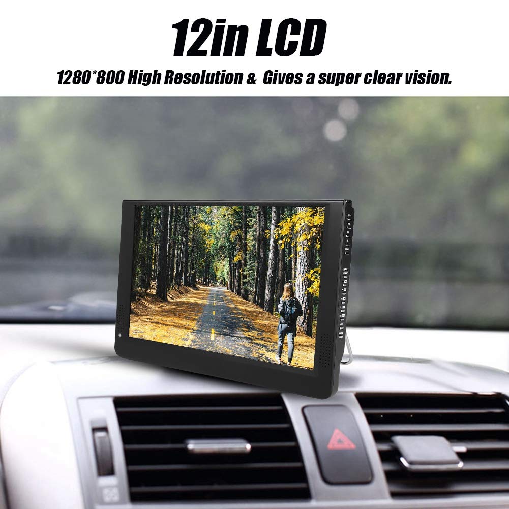 12-inch Portable Smart TV with 1080P Full HD ATSC Digital Tuner - Color Screen Car & Home Digital Television for Travel, Camping, Kitchen & Bedroom Entertainment