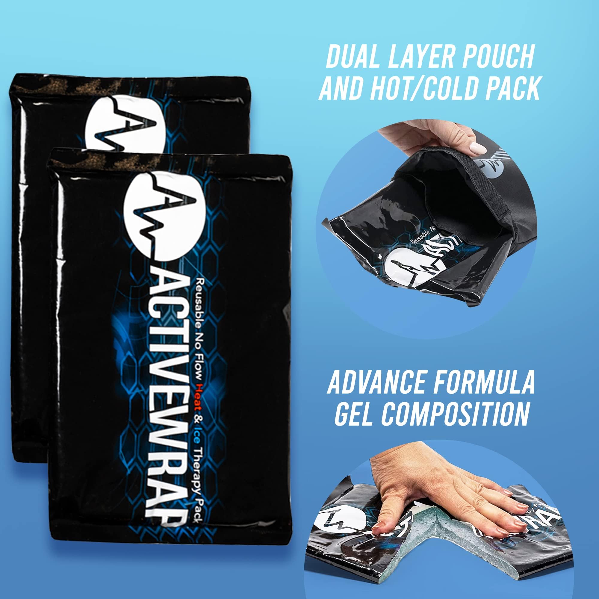 ActiveWrap Shoulder Ice Pack Wrap Set with 4 Reusable Gel Ice Packs - Pain Relief for Rotator Cuff, Arthritis & Sports Injuries - Perfect for Post-Workout Recovery, Physical Therapy & Injury Rehabilitation