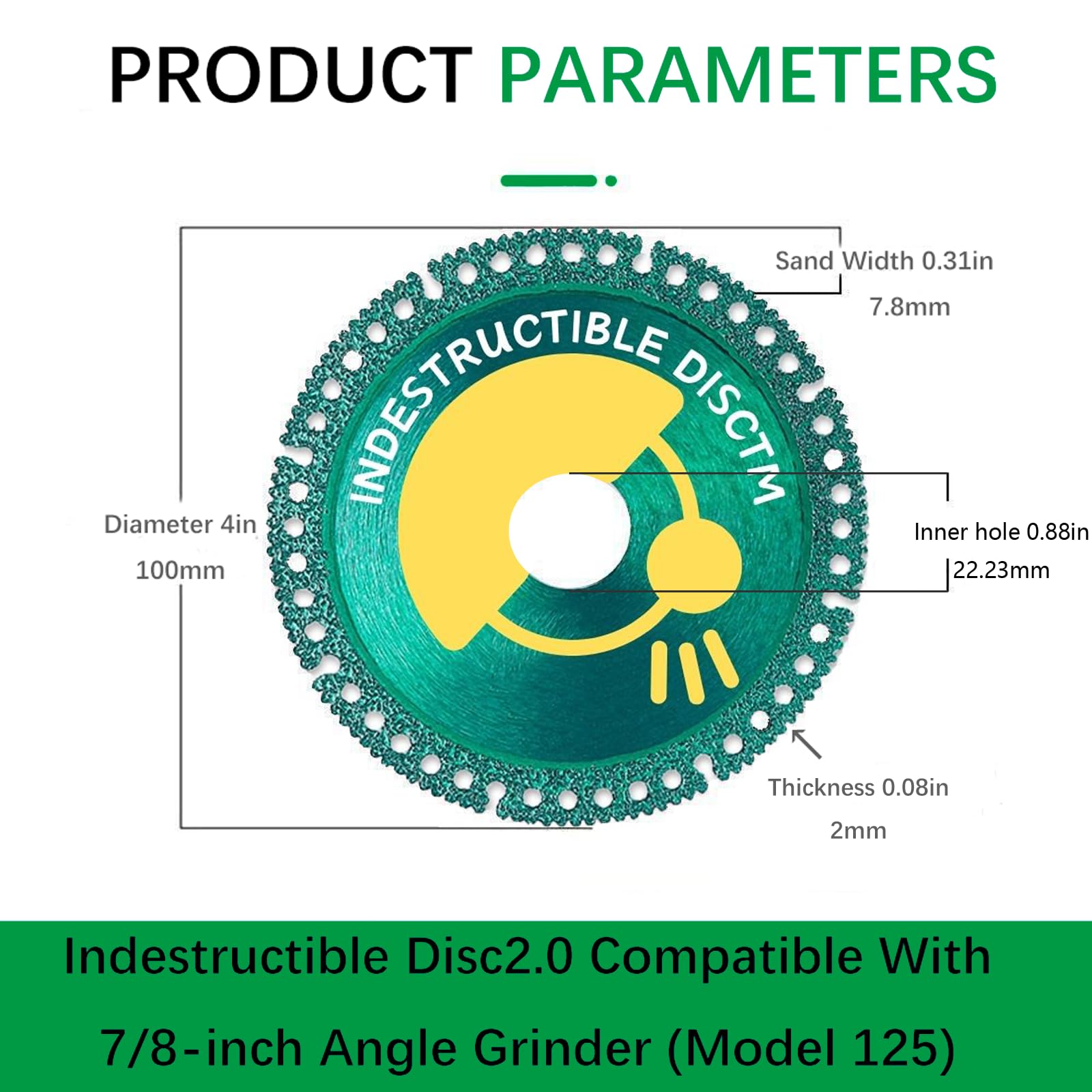 4 Inch Angle Grinder Cutting Discs - 5 Pack Multi-Purpose Composite Slicing Wheels with Removable Snap Ring for Metal, Wood, Tile & Concrete - Perfect for DIY Projects, Construction & Home Renovation