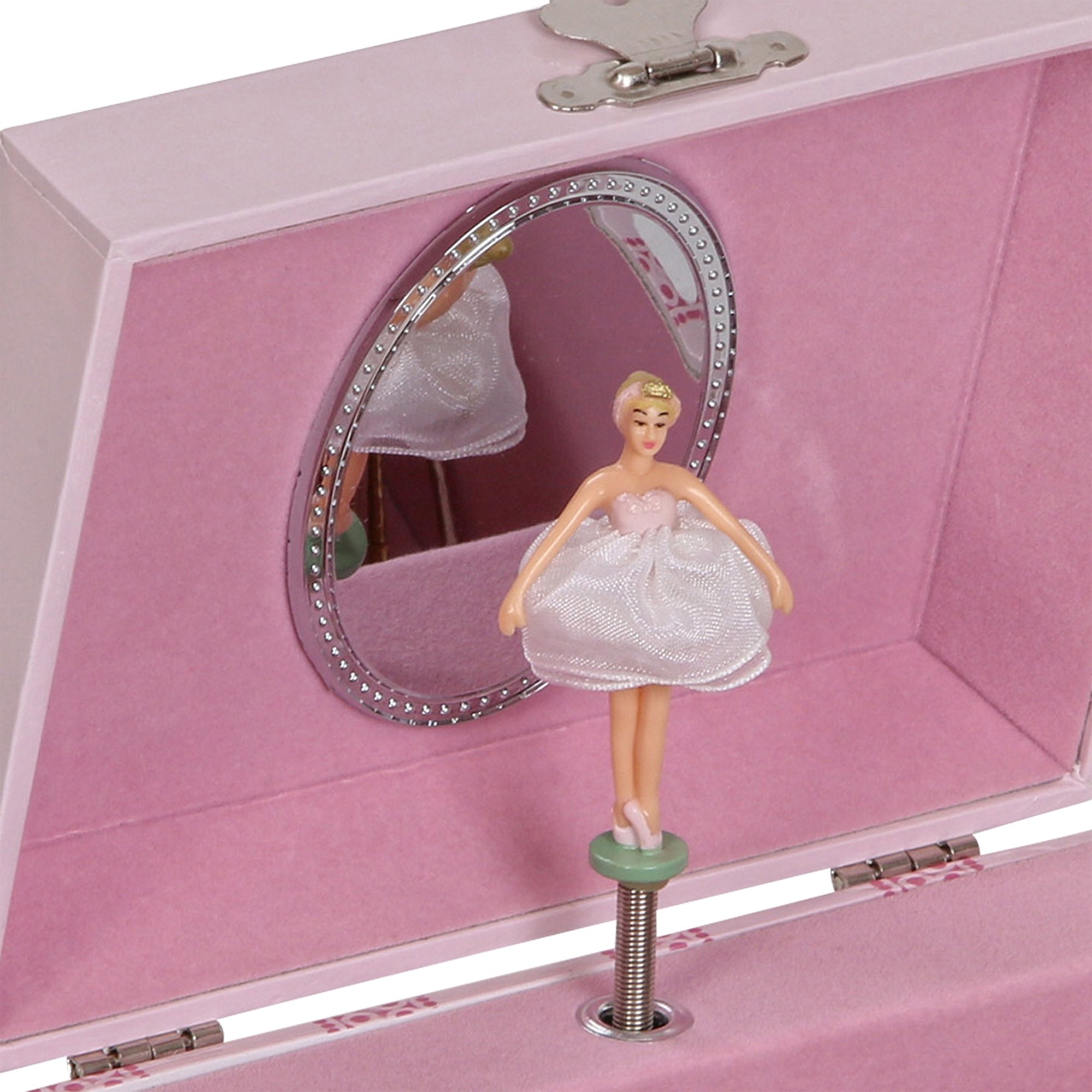 Mele & Co. Clarice Musical Jewelry Box for Girls - Pink Ballerina Jewelry Storage with Music, 6