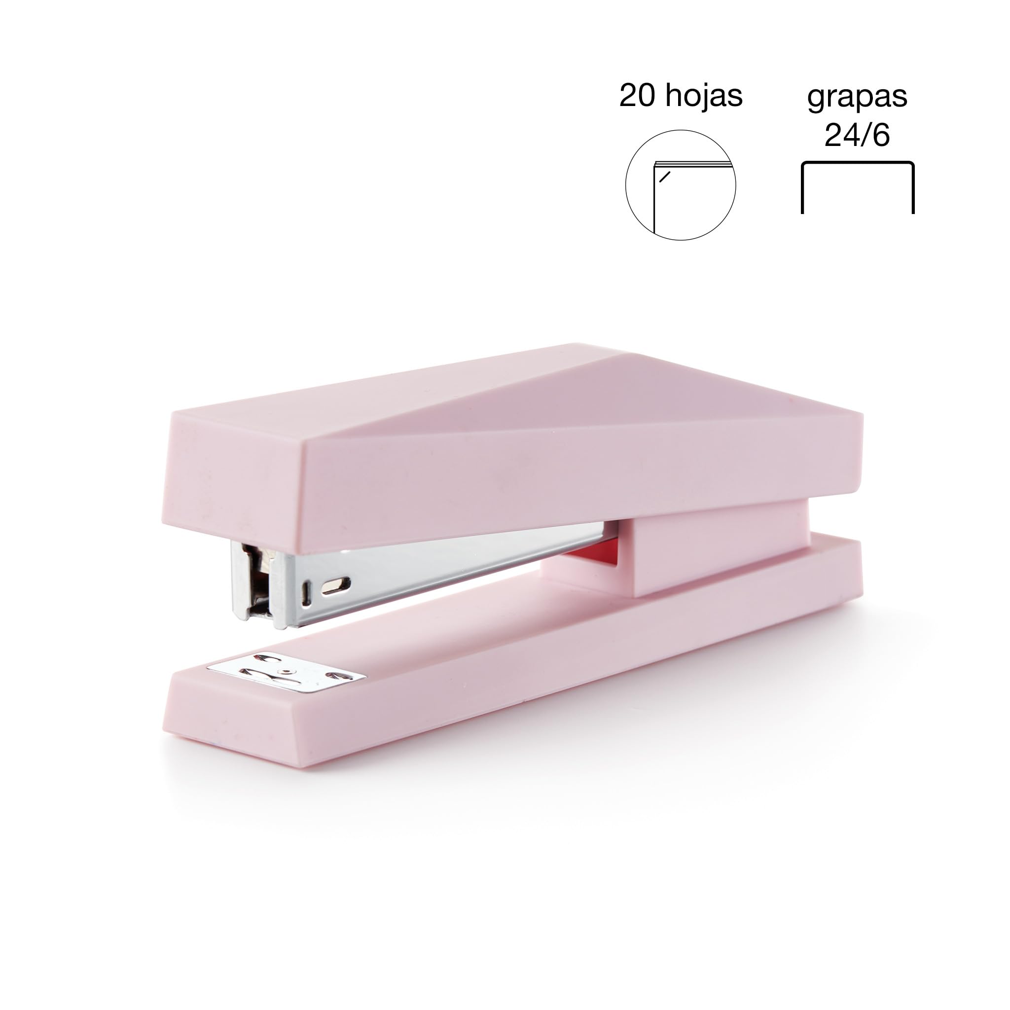 Miquelrius Bella Garden Pink Stapler - Cute Office & School Supplies for Paper, Notebooks, Crafting & Home Organization