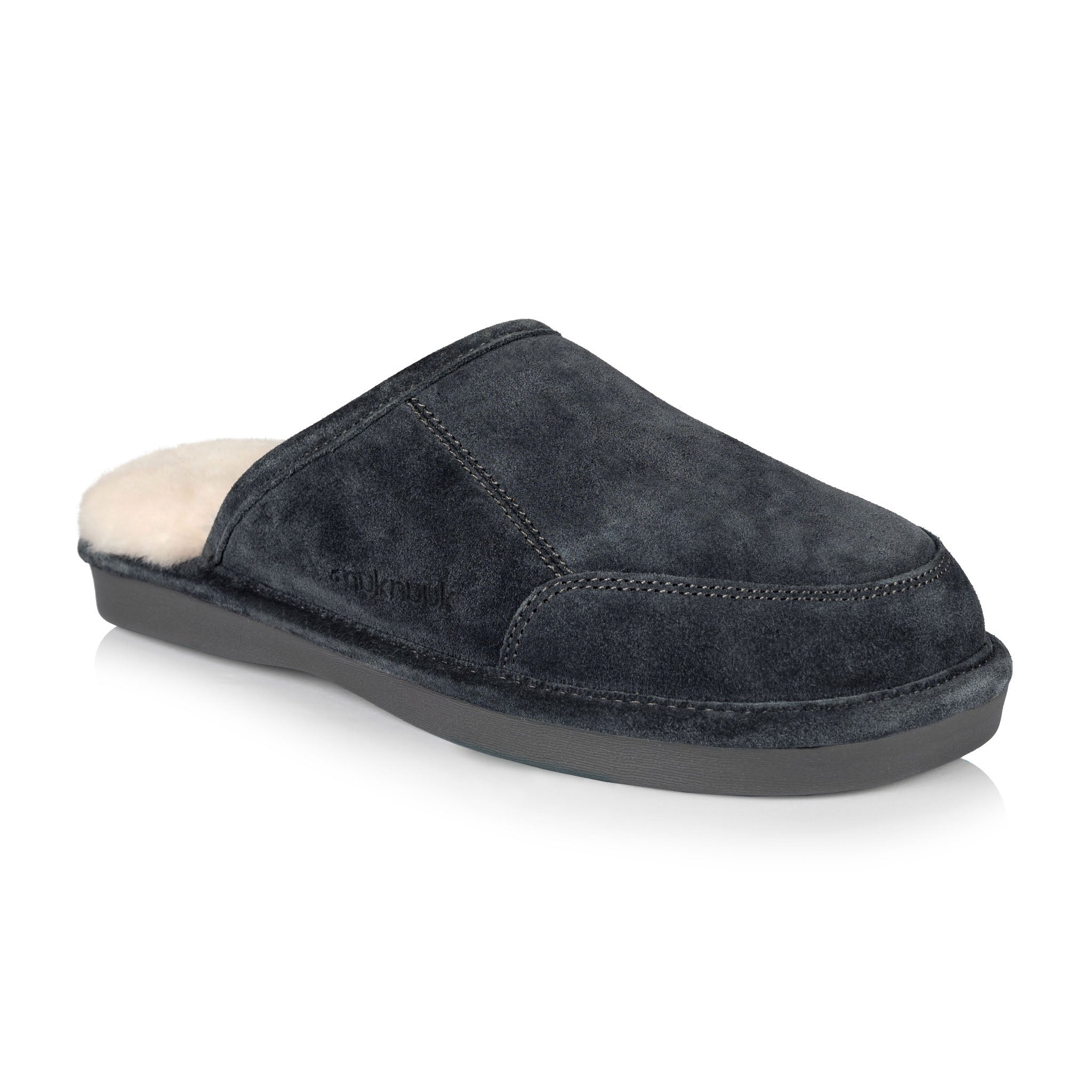 Brandon Men's Comfortable Grey House Slippers - Cozy Indoor/Outdoor Slides for Home, Lounge & Backyard Use