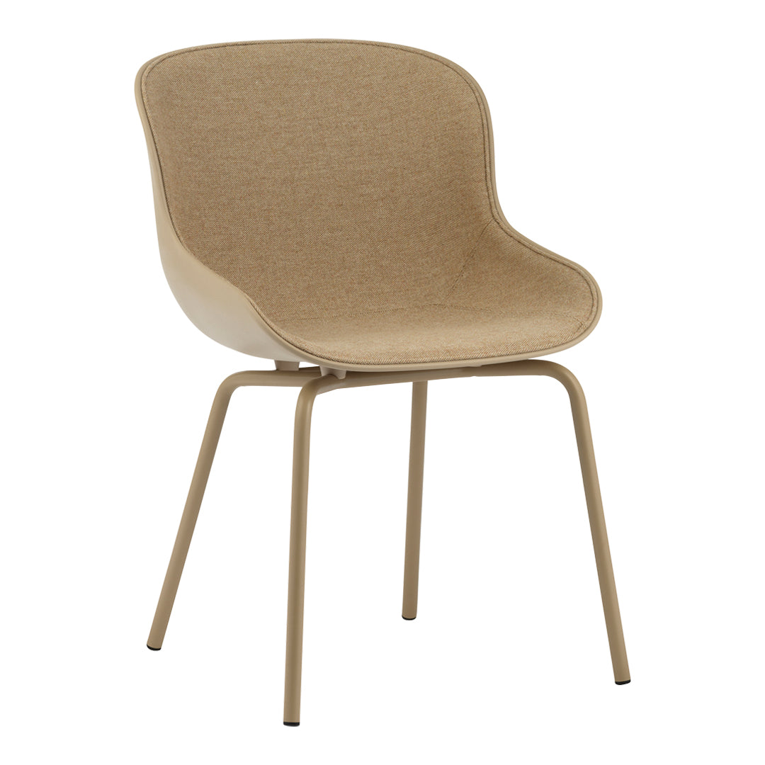 Modern Hyg Side Chair with Steel 4-Leg Base & Upholstered Seat - Perfect for Dining Room, Kitchen, Office or Small Space Decor