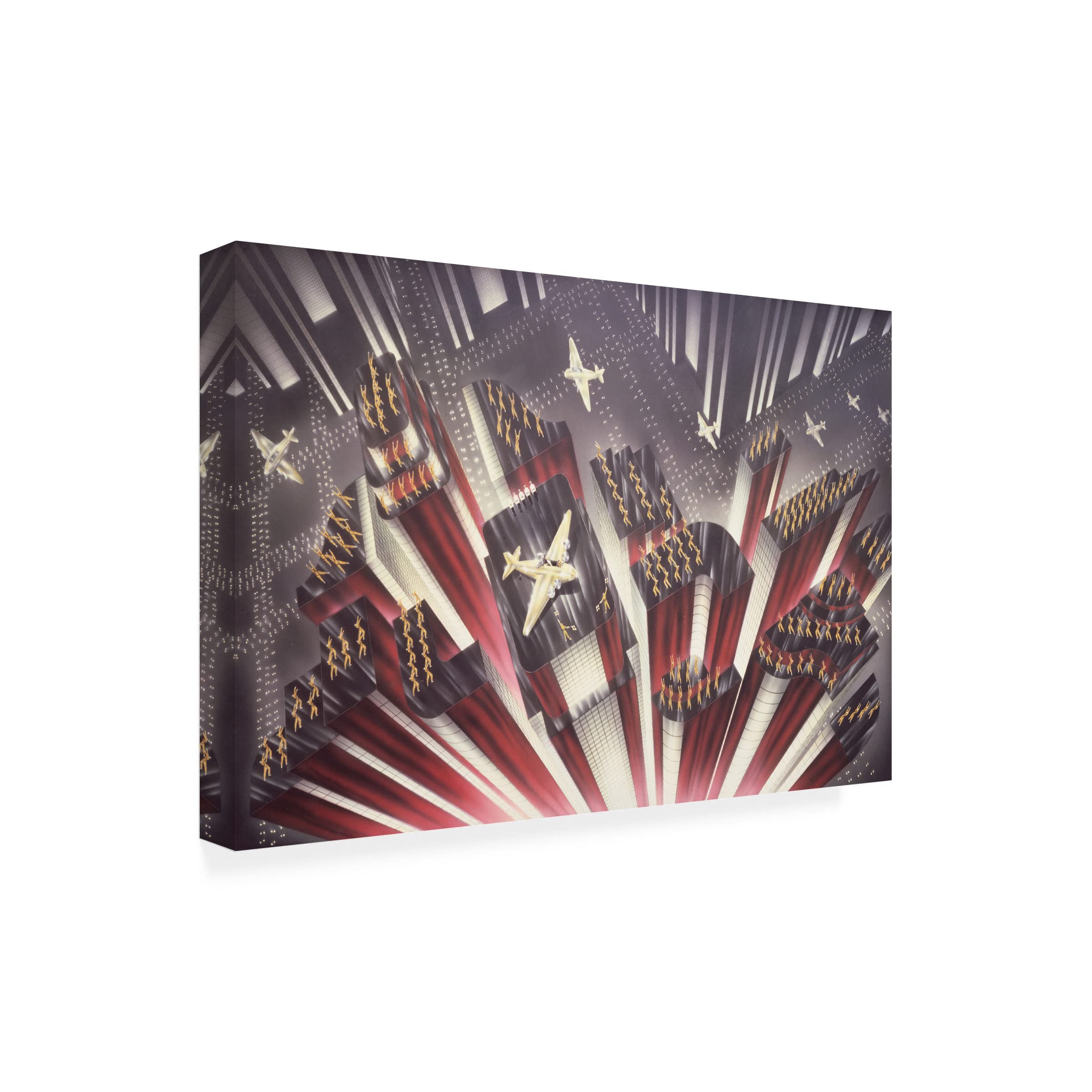 Robert Hoppe 'Gotham Air Corp' Canvas Wall Art Print - Modern Office & Home Decor - Perfect for Living Room, Bedroom or Office Spaces