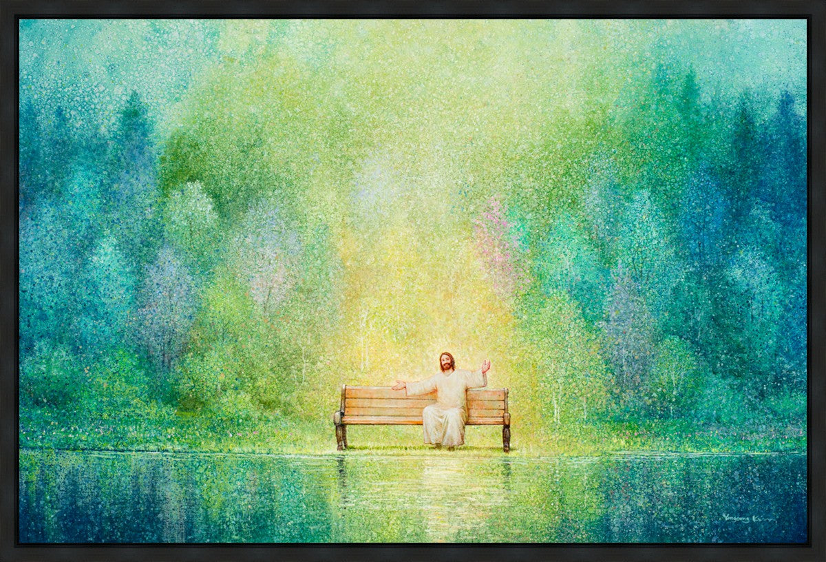 Come Unto Me and I Will Give You Rest - Inspirational Christian Gallery Wrap Canvas Art - Perfect for Home Decor, Church, or Office Wall