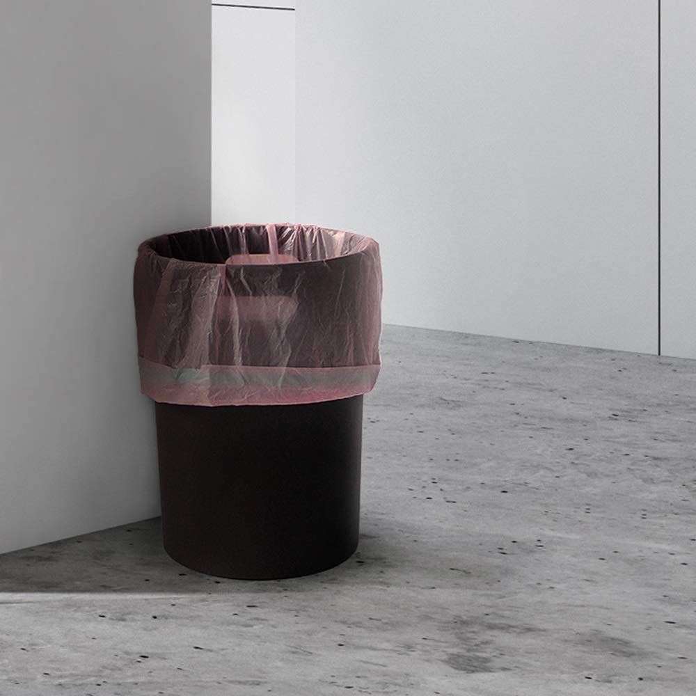 Premium Heavy-Duty Trash Bags with Drawstring - 4 Rolls, 12 Rolls, or 24 Rolls - Extra Thick Leak-Proof Garbage Bags for Kitchen, Bathroom & Outdoor Use - Automatic Closing Design (Pink, 4 Rolls) - Perfect for Home, Office & Camping Waste Disposal