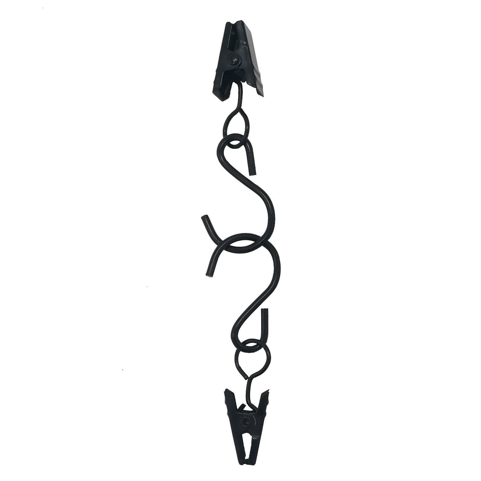 Heavy Duty S Hooks & Curtain Clips - Multi-Purpose Hangers for String Lights, Party Decor, Awnings & Gutters - Perfect for Home, Patio, Garage, Camping & Outdoor Events (12-Pack) - Durable Rust-Proof Hooks for Hanging Decorations, Plants & Holiday Lights
