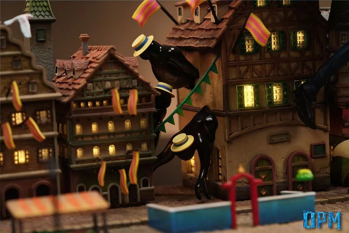 Howl’s Moving Castle Sophie and Howl's Aerial Stroll Desktop Scene - OPM Studio | Anime Collectible Figure for Home & Office Decoration | Perfect Gift for Studio Ghibli Fans