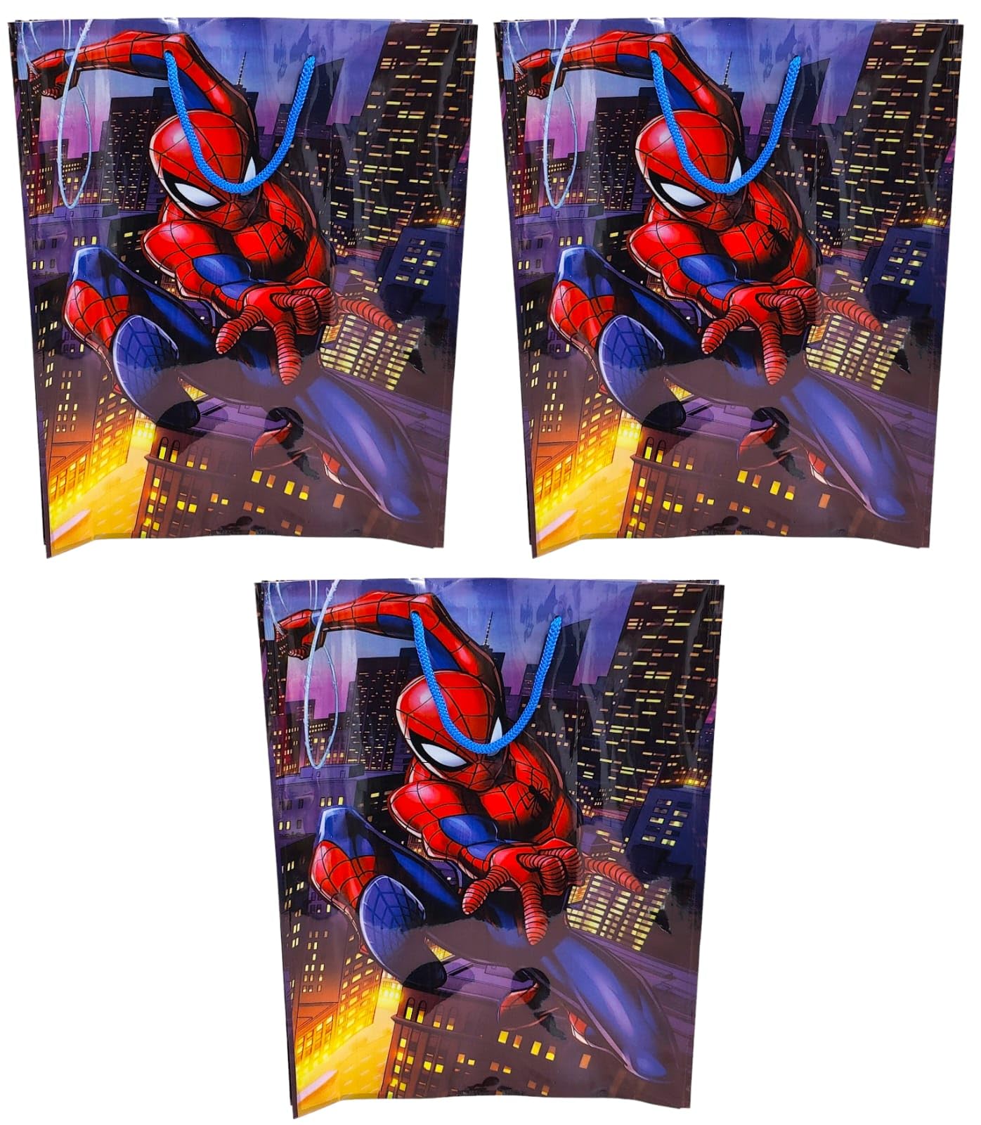 Cartoon Themed Paper Amanvani Carry Bags - Pack of 6 | Kids Birthday Party Favor Gift Bags | Return Gifts for Boys | Eco-Friendly Goody Bags for Birthday Parties, School Events & Festive Celebrations