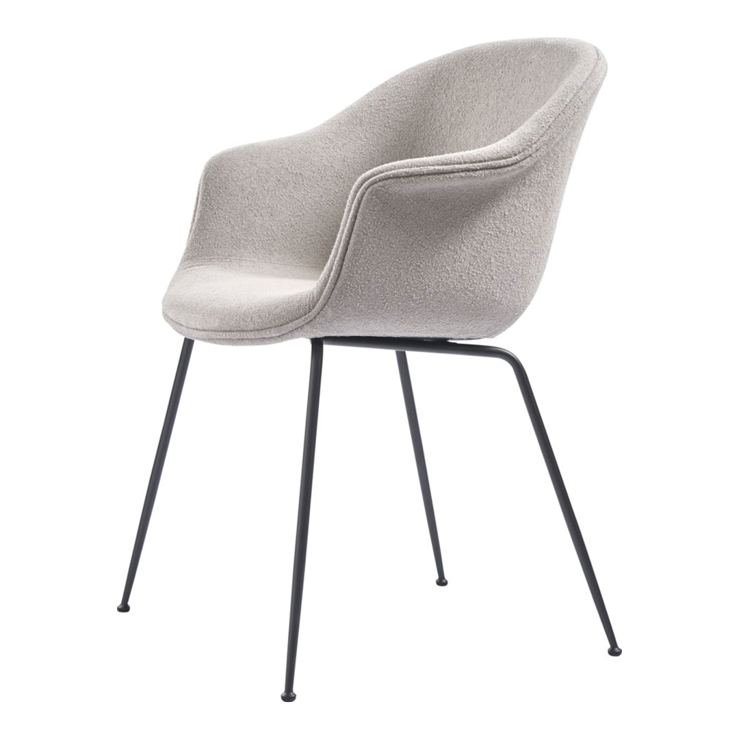Bat Dining Chair with Conic Base - Fully Upholstered Modern Kitchen Chair for Dining Room, Restaurant & Cafe