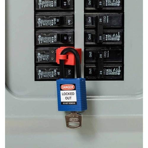 Brady 123347 Black Nylon Safety Padlock - 1.5