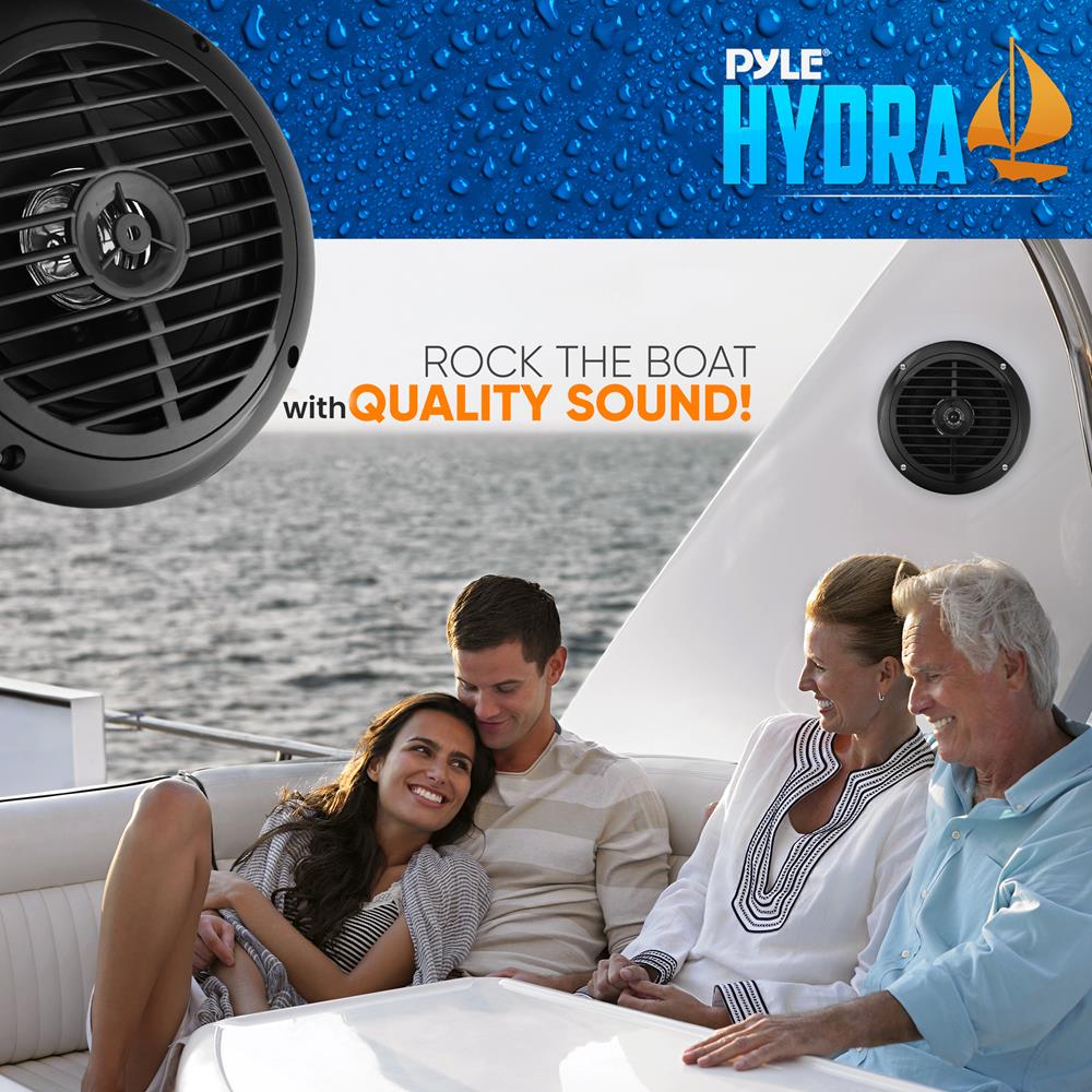 6.5 Inch Marine Component Speakers - Waterproof Boat Audio System for Marine, RV & Outdoor Use