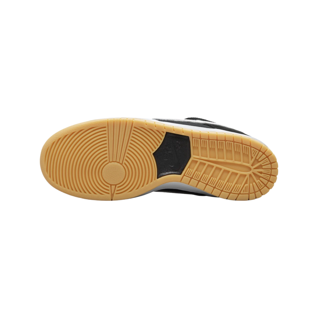 Nike SB Dunk Low Sneakers - Black Gum, Black & White - Skateboarding, Casual Wear & Street Style
