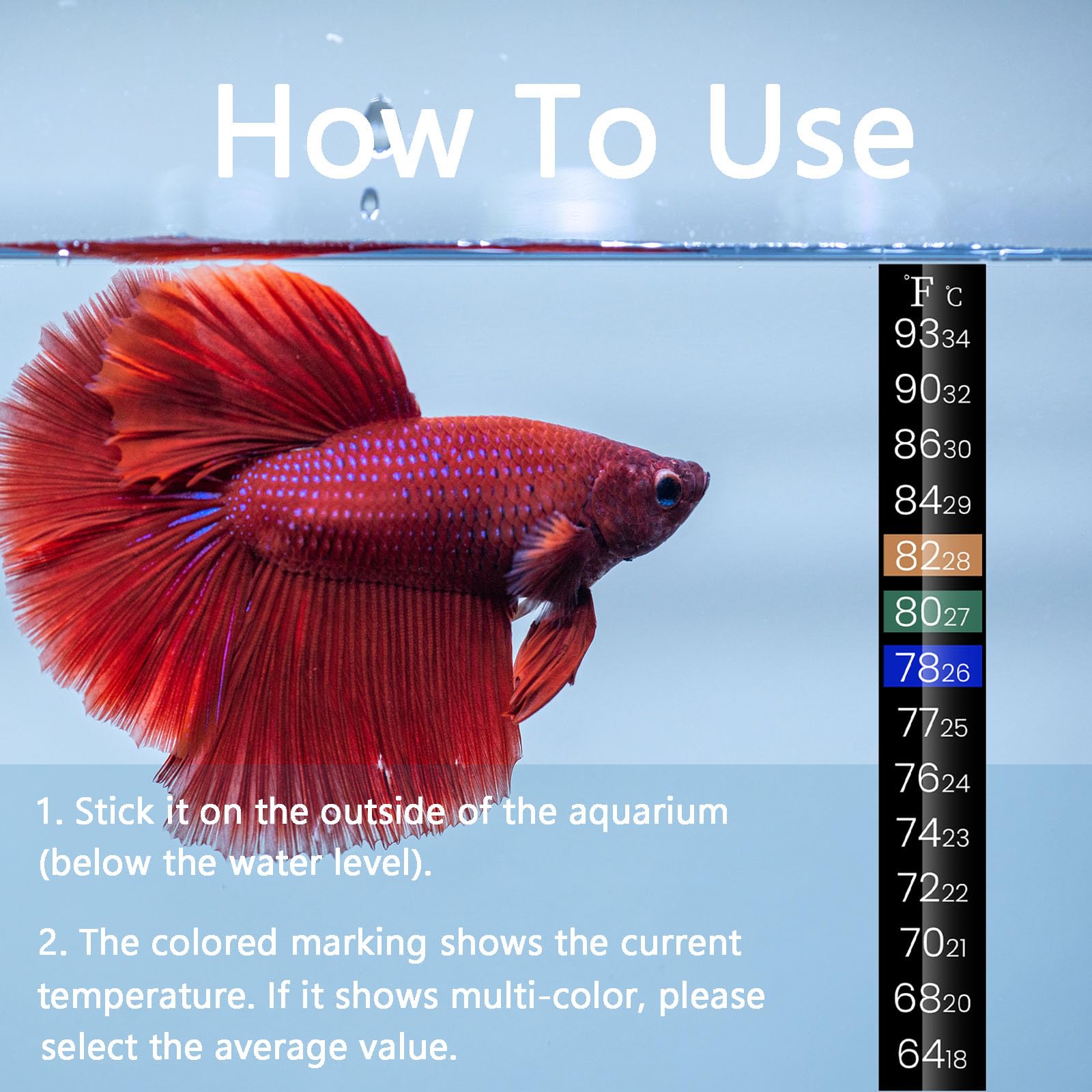 AQUANEAT 300W Submersible Aquarium Heater with Adjustable Thermostat & Thermometer for Fish Tanks - Perfect for Tropical Fish, Saltwater & Freshwater Aquariums