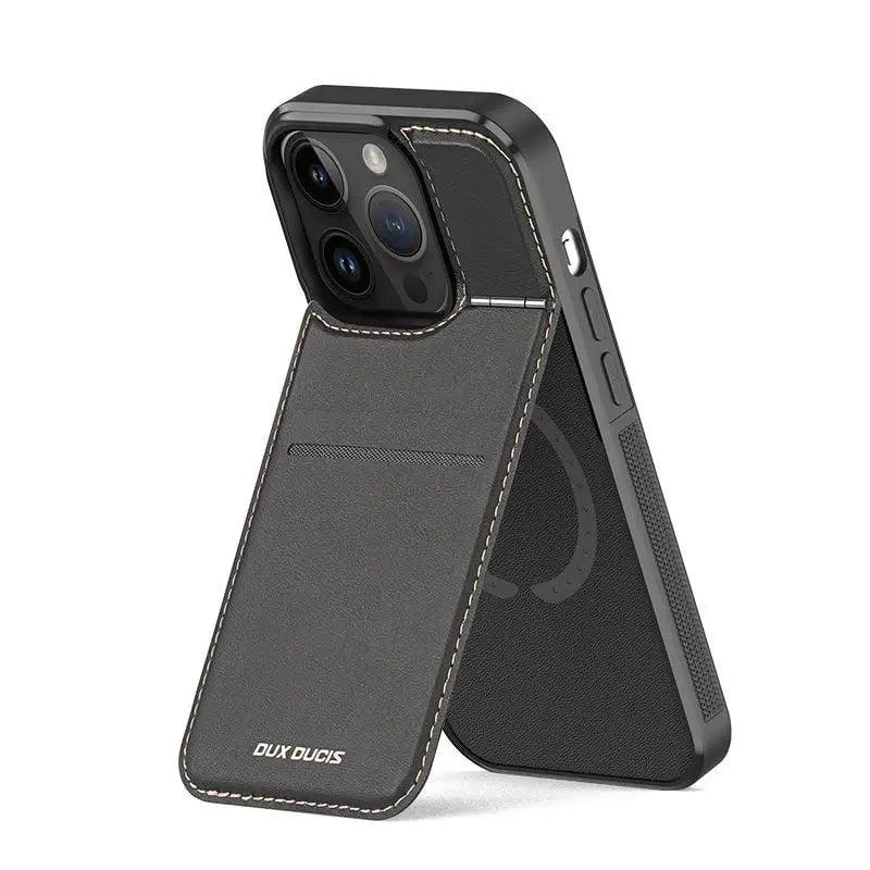 Premium iPhone 15 Vegan Leather Case - Slim Protective Cover with Soft Touch Finish | Perfect for Business Professionals & Everyday Use