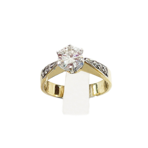14K Yellow Gold Diamond Ring for Women - Elegant Solitaire Engagement & Wedding Band - Perfect for Proposals, Anniversaries, and Special Occasions