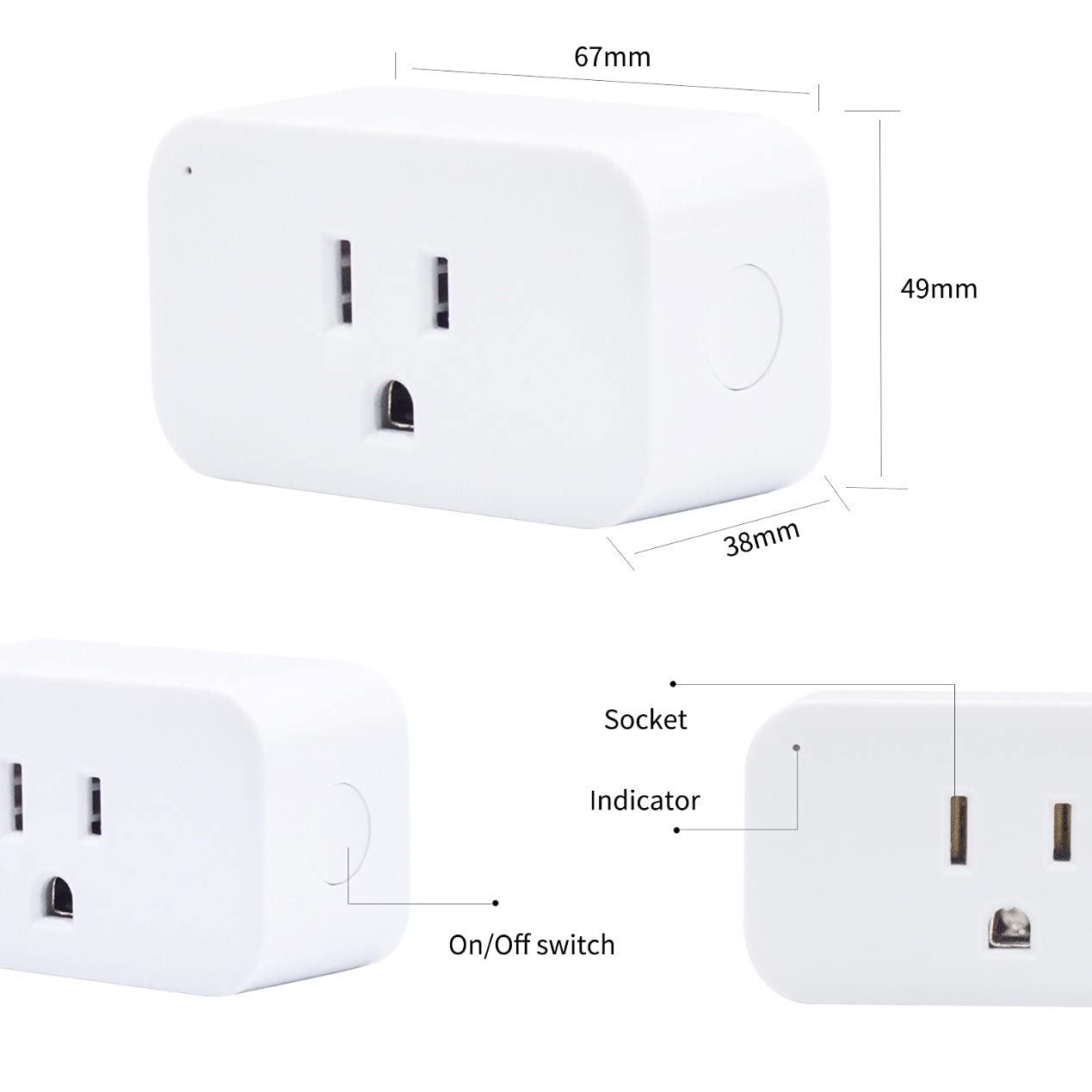 THIRDREALITY Smart Plug 4 Pack - 15A WiFi Smart Outlet with Timer & Zigbee Repeater | ETL Certified | Works with Alexa & Google Home | Perfect for Home Automation & Energy Saving | Requires ZigBee Hub