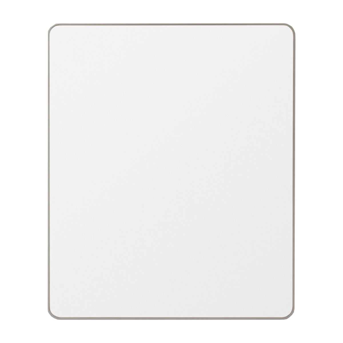 Flynn Curve Rectangle Mirror - Modern Mid Grey Wall Mirror for Living Room, Bedroom, or Entryway Decor