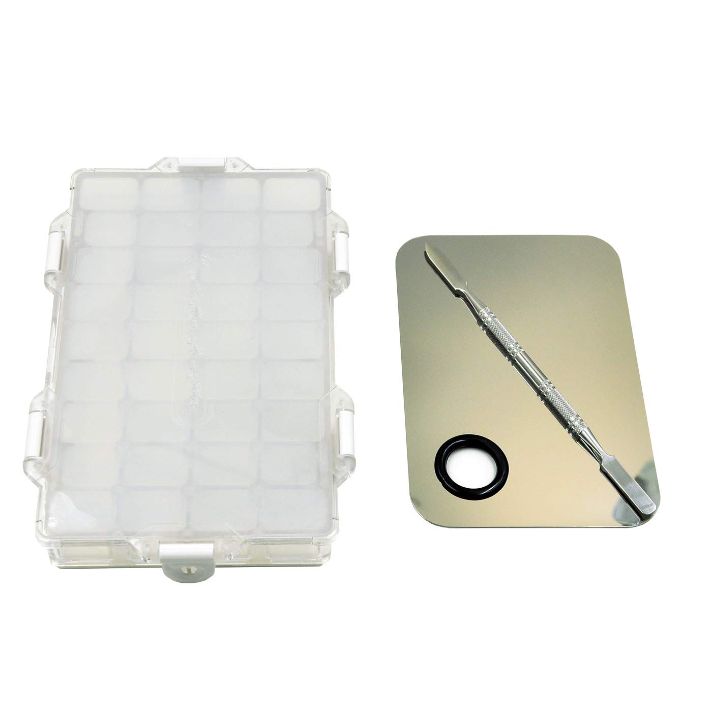 Empty Lipstick Palette - Sealed Acrylic Watercolor Box for Gouache & Lipstick Storage - Travel-Friendly Makeup & Art Organizer - Perfect for Artists, Makeup Enthusiasts & Travelers