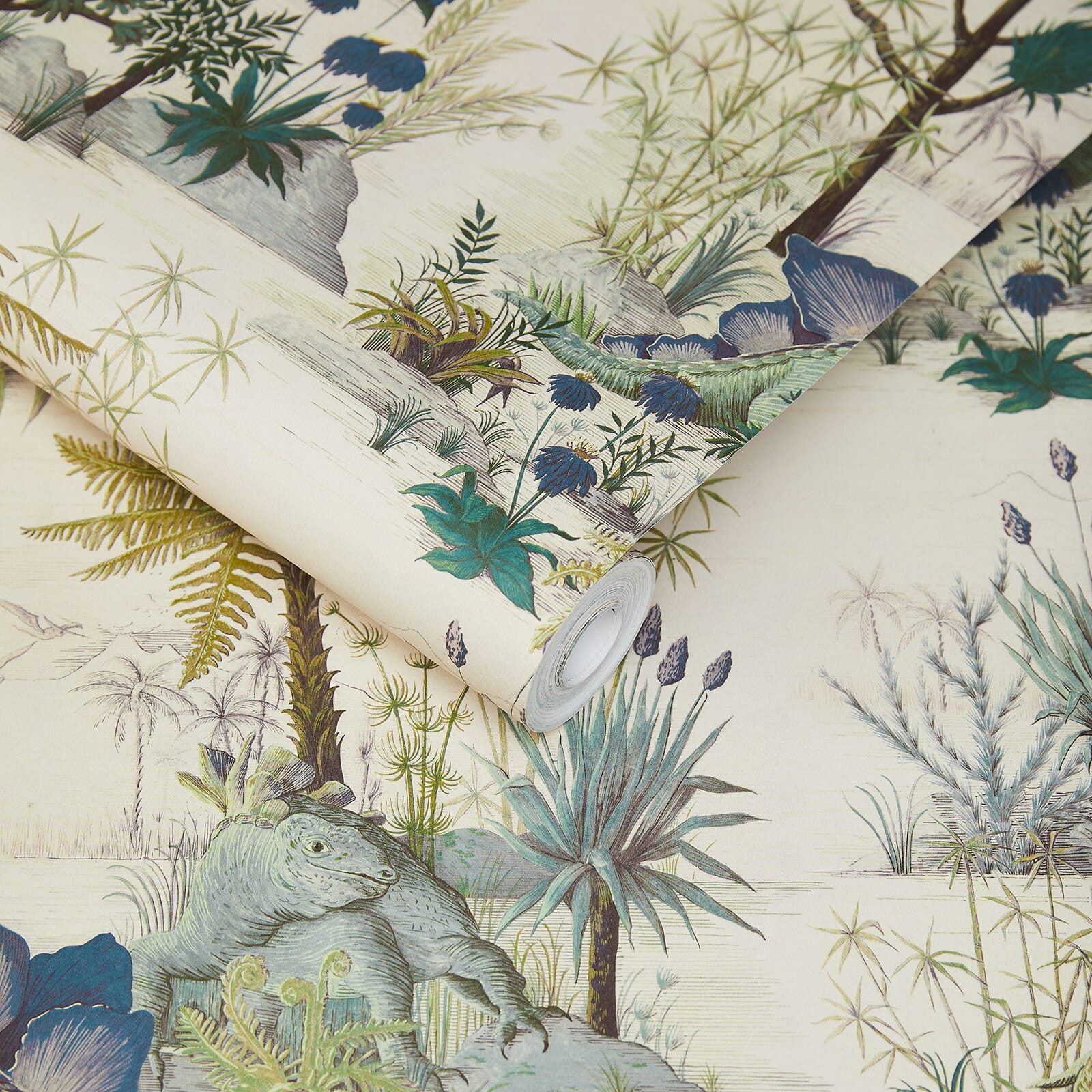 DINOSAURIA Wallpaper - Premium Ecru Dinosaur Themed Wallpaper for Kids Room, Nursery & Playroom Decor