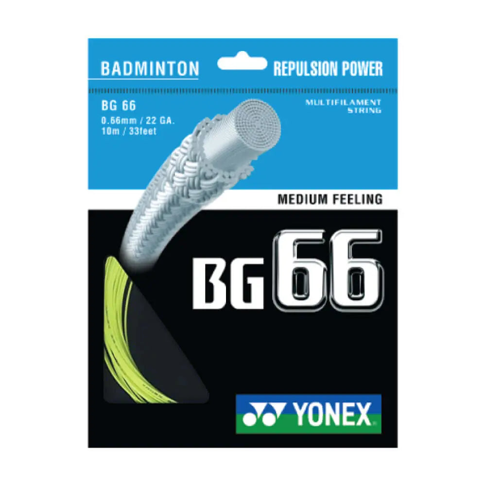 Yonex BG 66 10m Badminton String - High Performance, Durable (9 Color Options) for Professional & Recreational Players | Perfect for Tournaments & Training Sessions