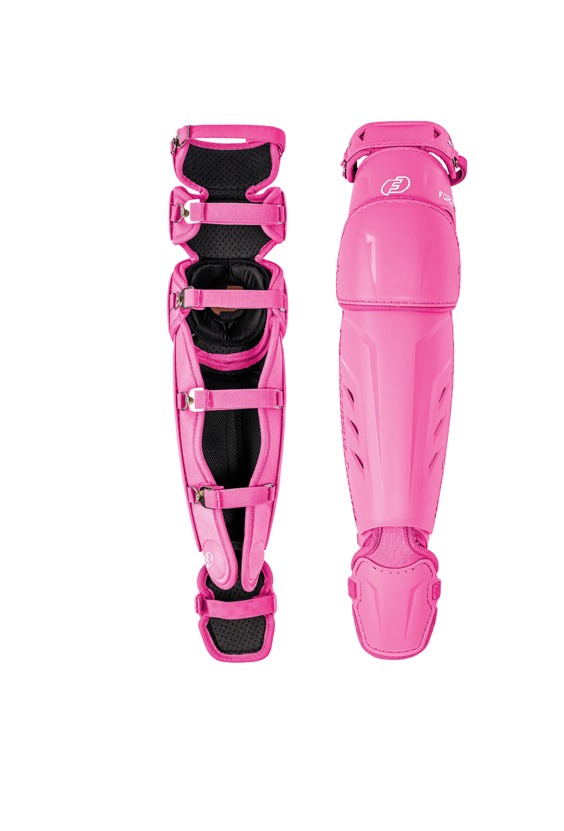 FORCE3 XS3® PRO ELITE Baseball Catcher Leg Guards - Adult Size | Lightweight Protective Gear for PitchCom® System | Perfect for MLB, College & Youth Games
