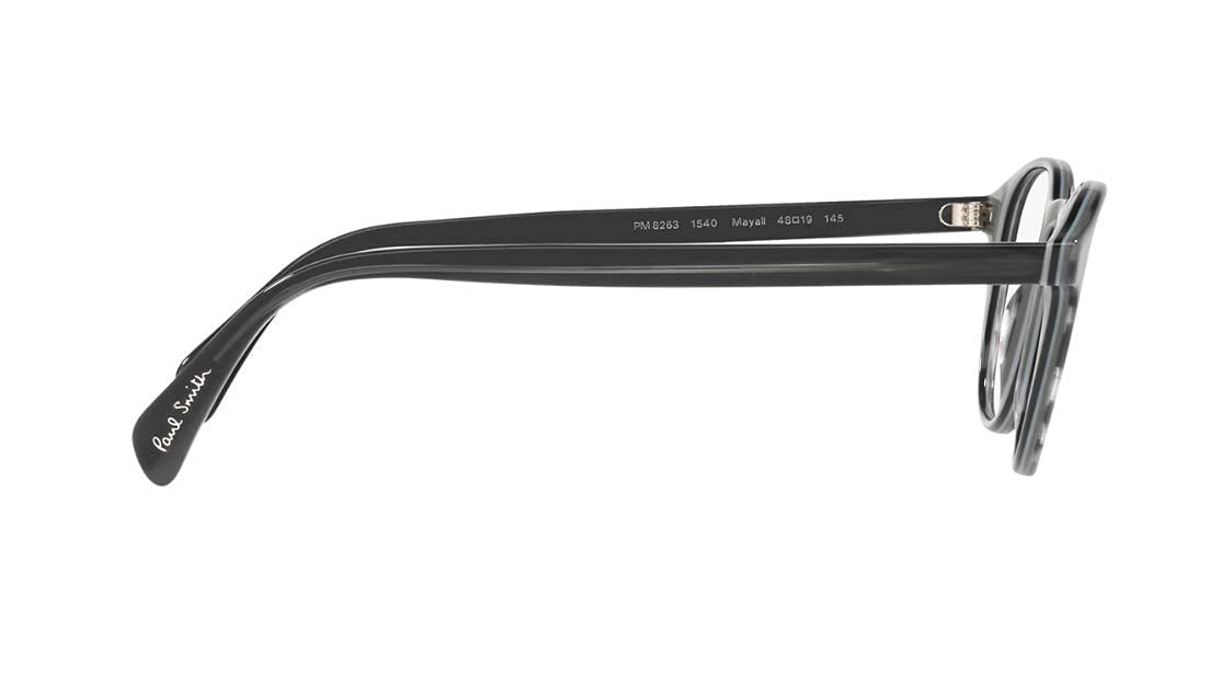Paul Smith Rx Eyeglasses Frames PM 8263 1540 - 48x19 Mayall Deluxe Grey Stripe | Premium Prescription Glasses for Men & Women | Perfect for Office, Reading & Everyday Wear