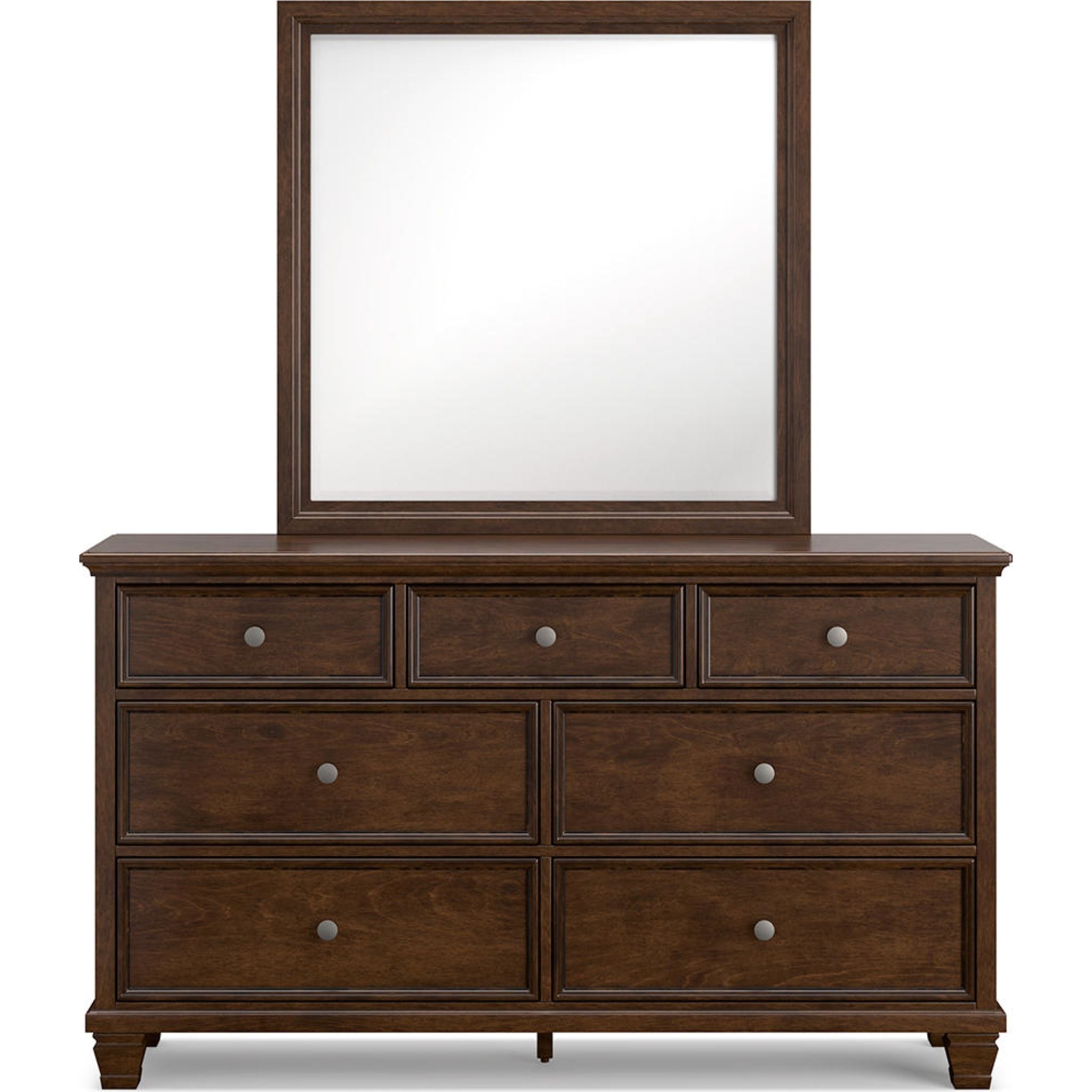 Danabrin 5-Piece Queen Panel Bedroom Set - Modern Wood Bed Frame, Nightstand, Dresser & Mirror - Perfect for Master Bedroom or Guest Room Decor
