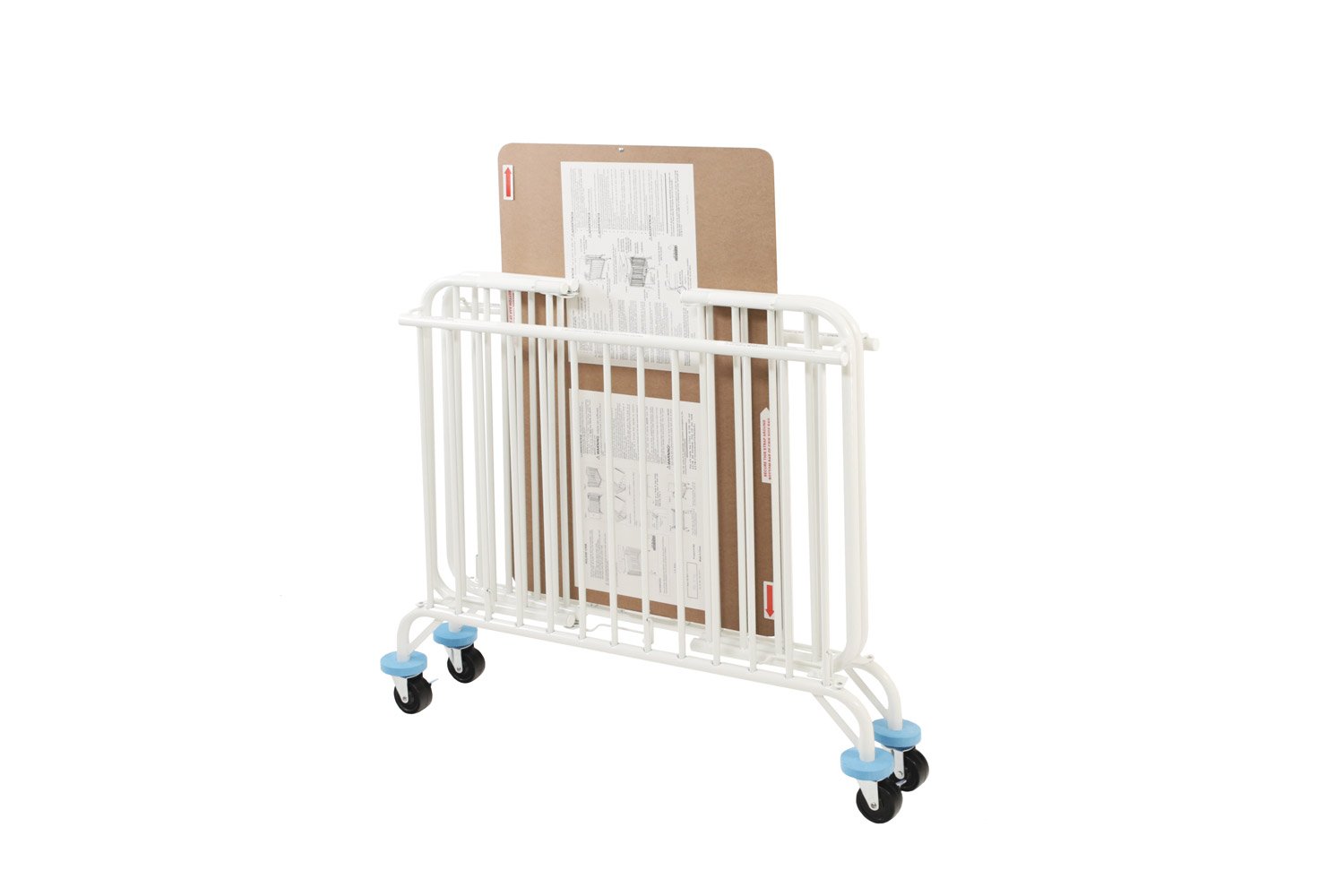 Portable Folding Metal Baby Crib - Compact Travel Crib for Infants & Toddlers, White - Perfect for Holidays, Travel, and Home Nursery Use
