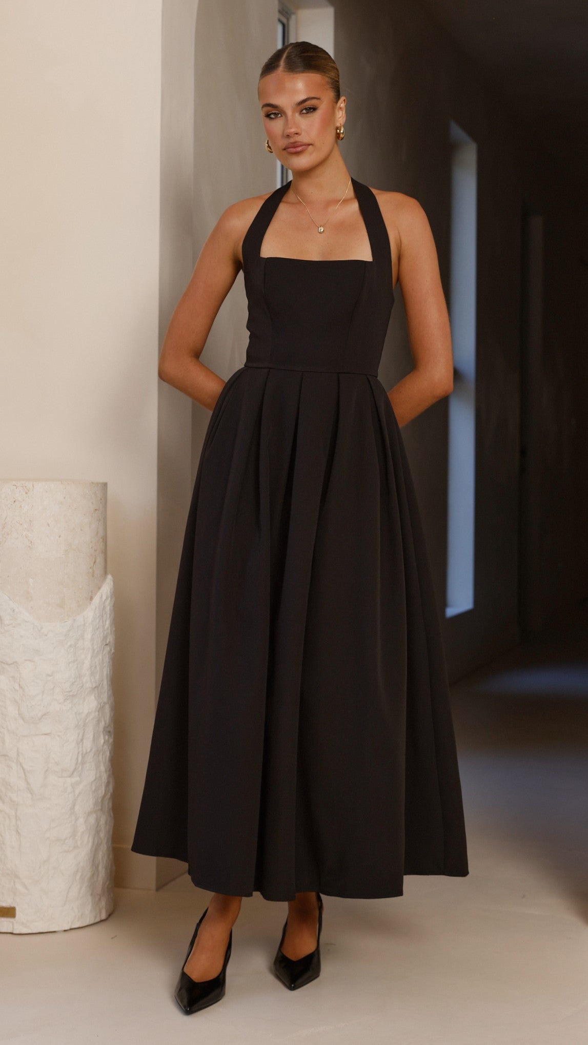 Kristen Maxi Dress - Elegant Black Long Dress for Women | Perfect for Weddings, Parties & Evening Events