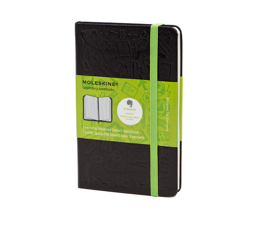 Moleskine Evernote Smart Notebook - Large Hard Cover Journal with Squared Pages for Note Taking, Sketching & Digital Sync | Perfect for Students, Professionals & Creative Work