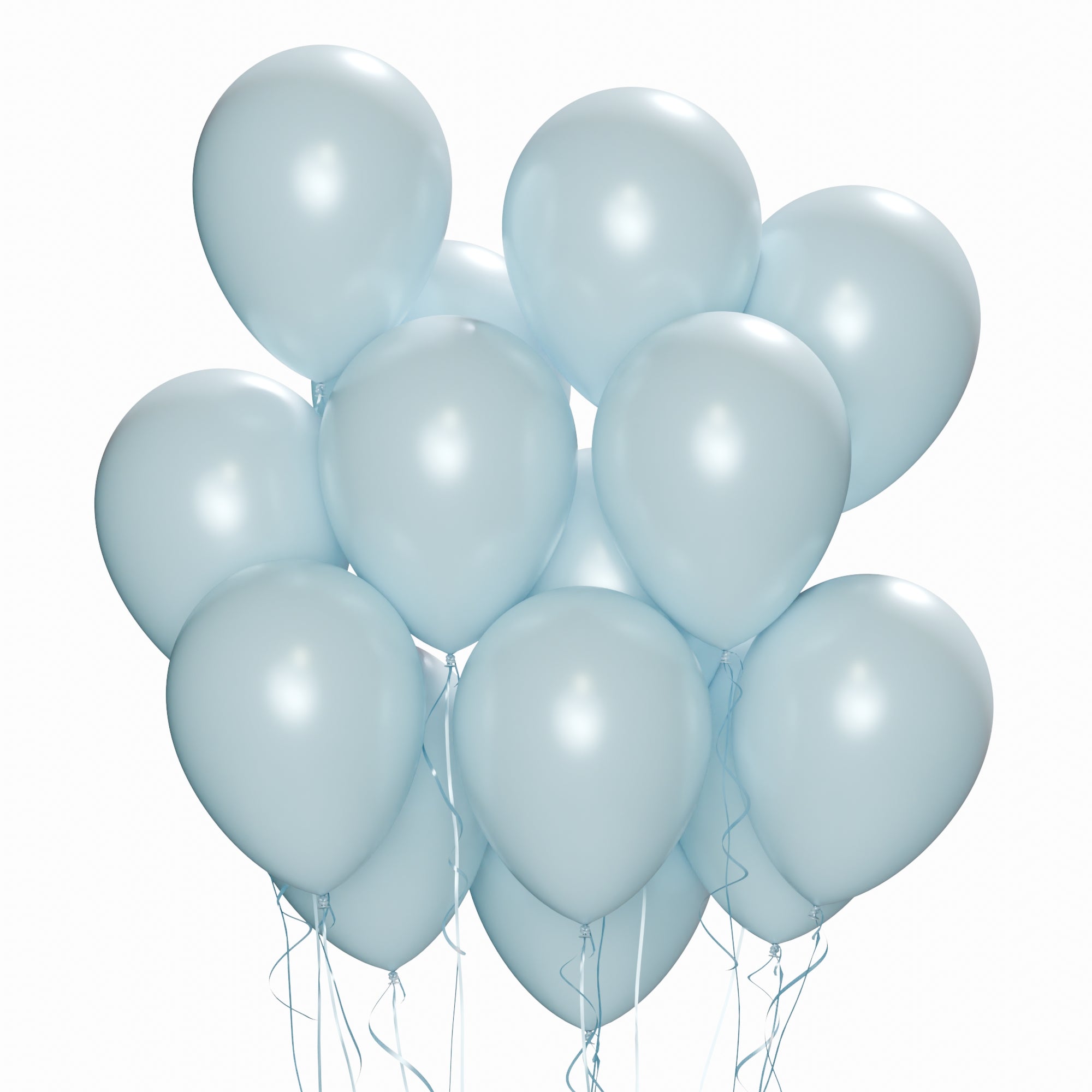 12 Inch Baby Blue Latex Balloons - Pearl Finish (15 Pack) | Perfect for Baby Showers, Birthday Parties & Wedding Decorations