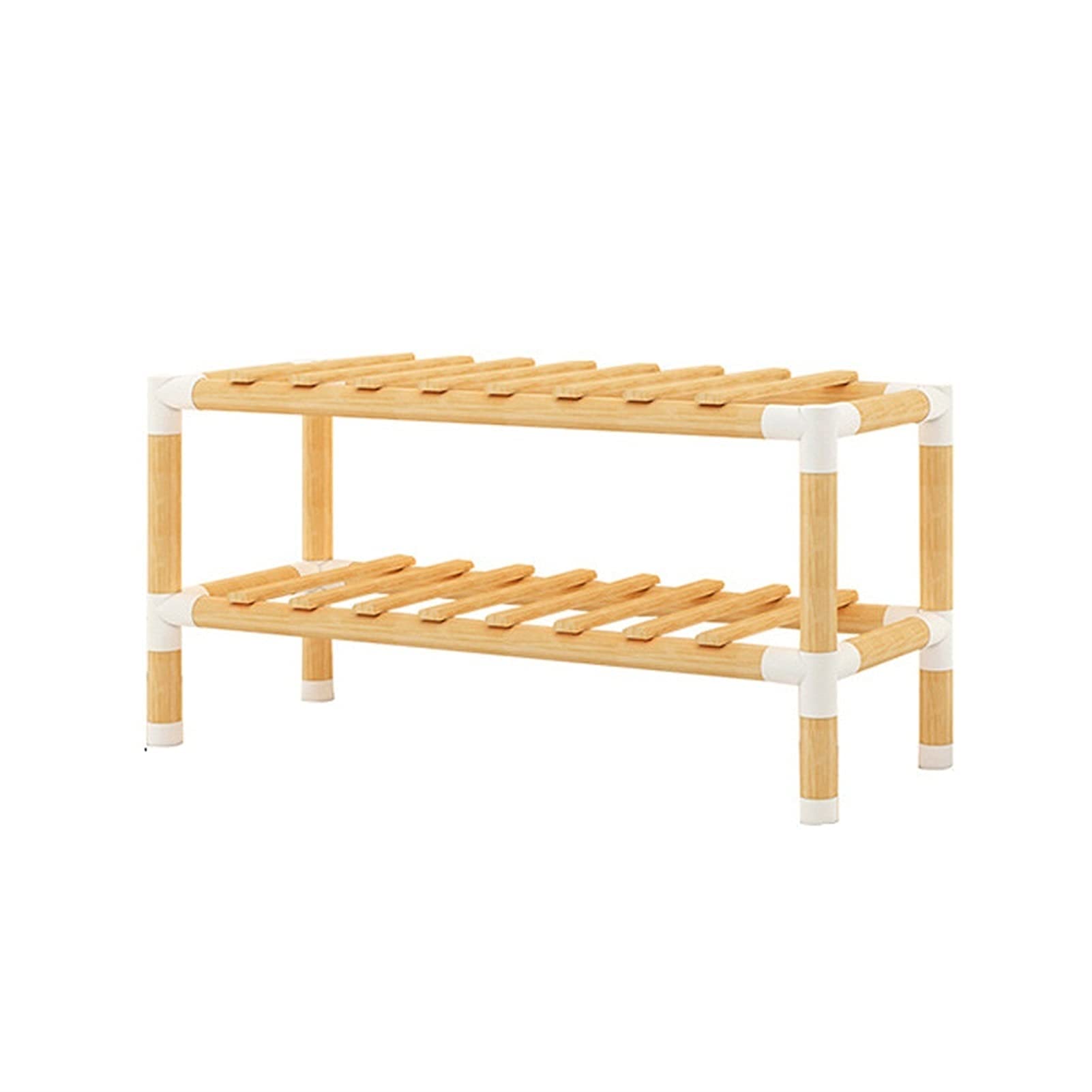 Multifunctional Solid Wood Shoe Rack - 2-Tier Freestanding Shoe Storage Shelf for Bedroom, Closet, Entryway - Perfect for Organizing Shoes, Boots & Sandals in Small Spaces