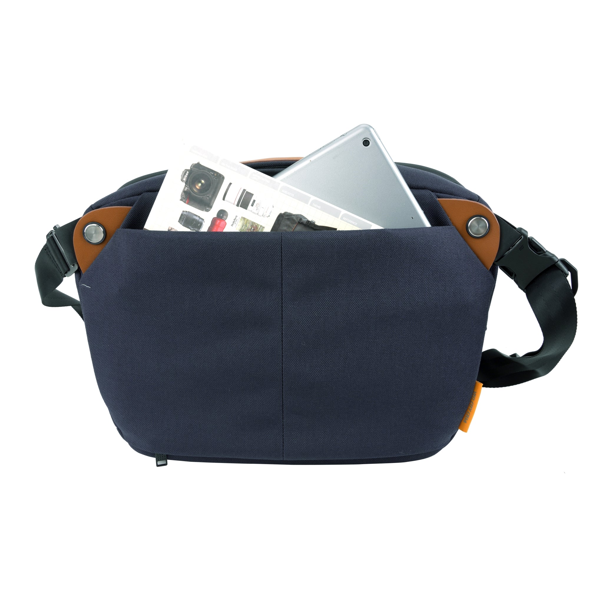 VEO City CB34 NV Crossbody Camera Bag for DSLR - Waterproof & Anti-Theft Design, Navy Blue - Perfect for Travel, Hiking & Everyday Use