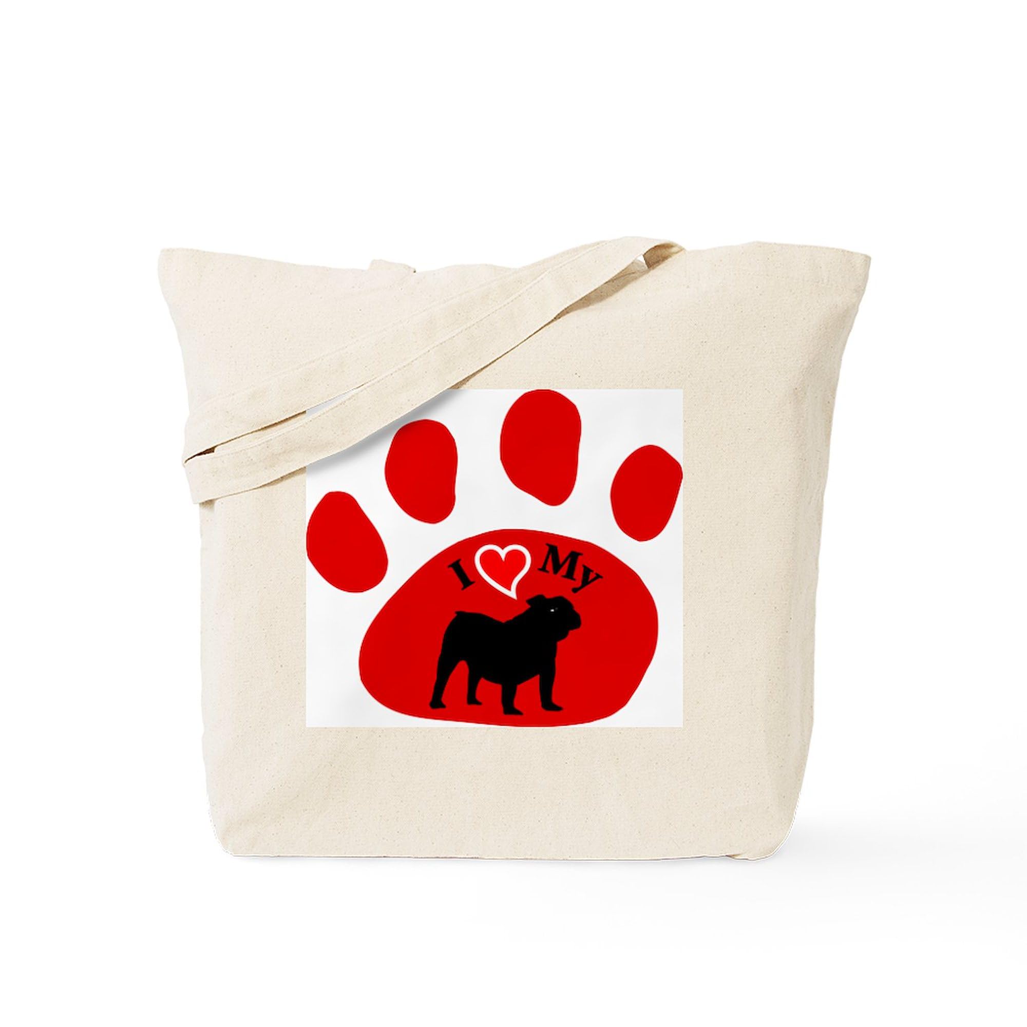 Old English Bulldog Canvas Tote Bag - Natural Reusable Shopping Bag for Groceries, Beach & Daily Use | Eco-Friendly Cotton Tote
