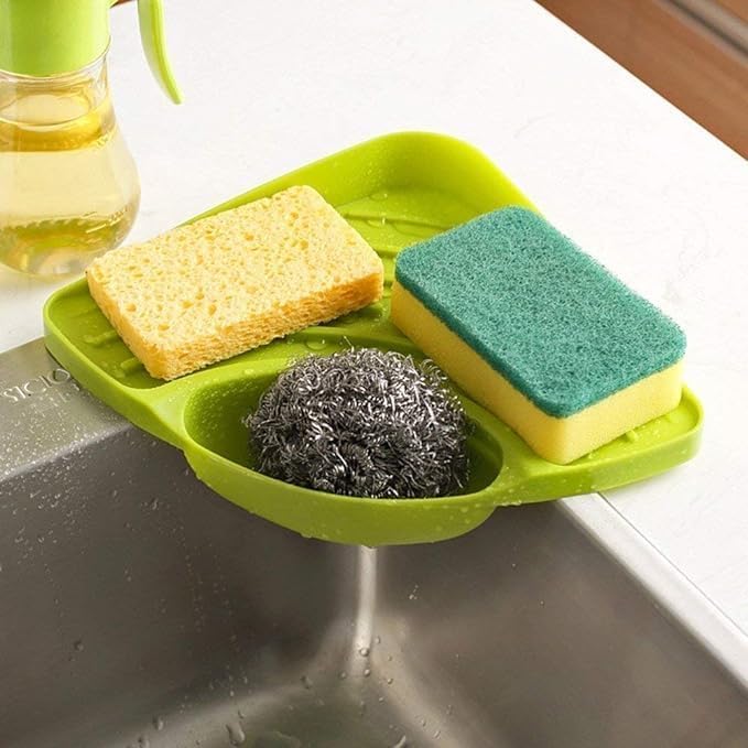 Multipurpose Kitchen Sink Organizer - Sponge & Detergent Holder for Dish Washing - Space Saving Corner Tray