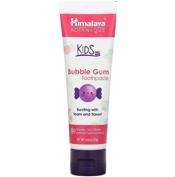 Himalaya Kids Toothpaste - Bubble Gum Flavor 113g | Fluoride-Free & Safe for Children | Perfect for Daily Brushing & Travel