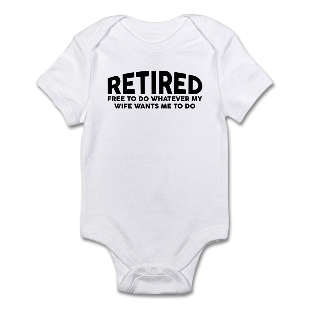Retired Baby Light Bodysuit - Soft Cotton Infant Onesie for Newborns & Toddlers - Perfect for Family Photos, Holidays & Special Occasions