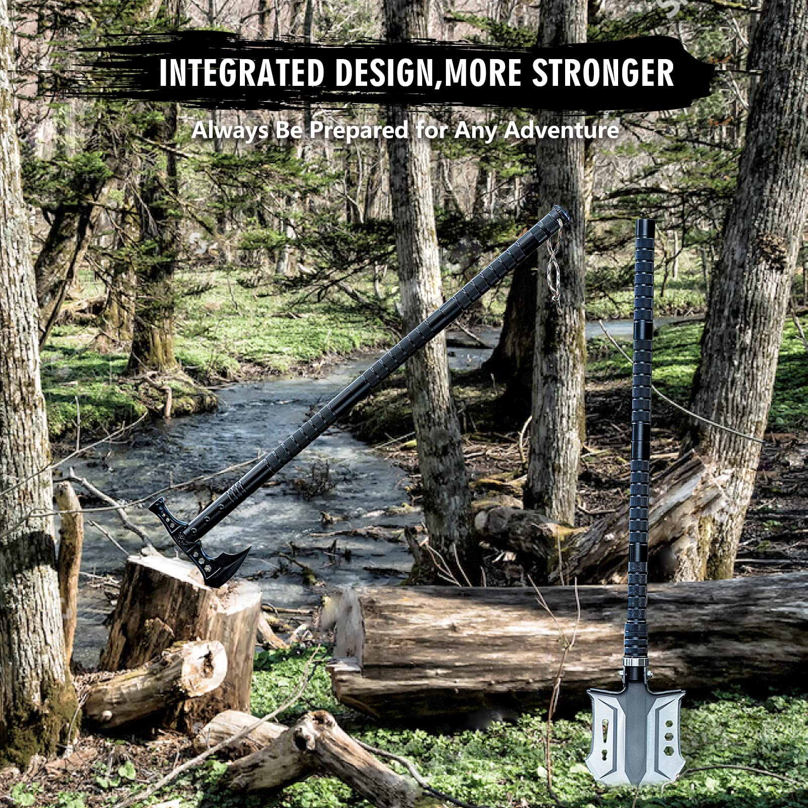 Best High Carbon Steel Camping Shovel & Axe Set - Survival Gear for Men | Perfect for Hiking, Backpacking & Emergency Outdoor Adventures