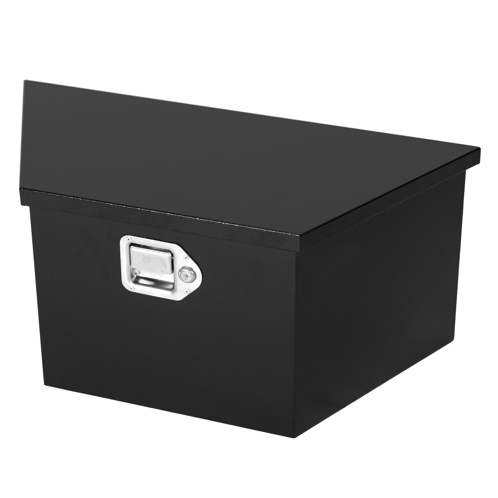 Heavy Duty Black Steel Trailer Tongue Box with Secure Handled-Lock - 26.5