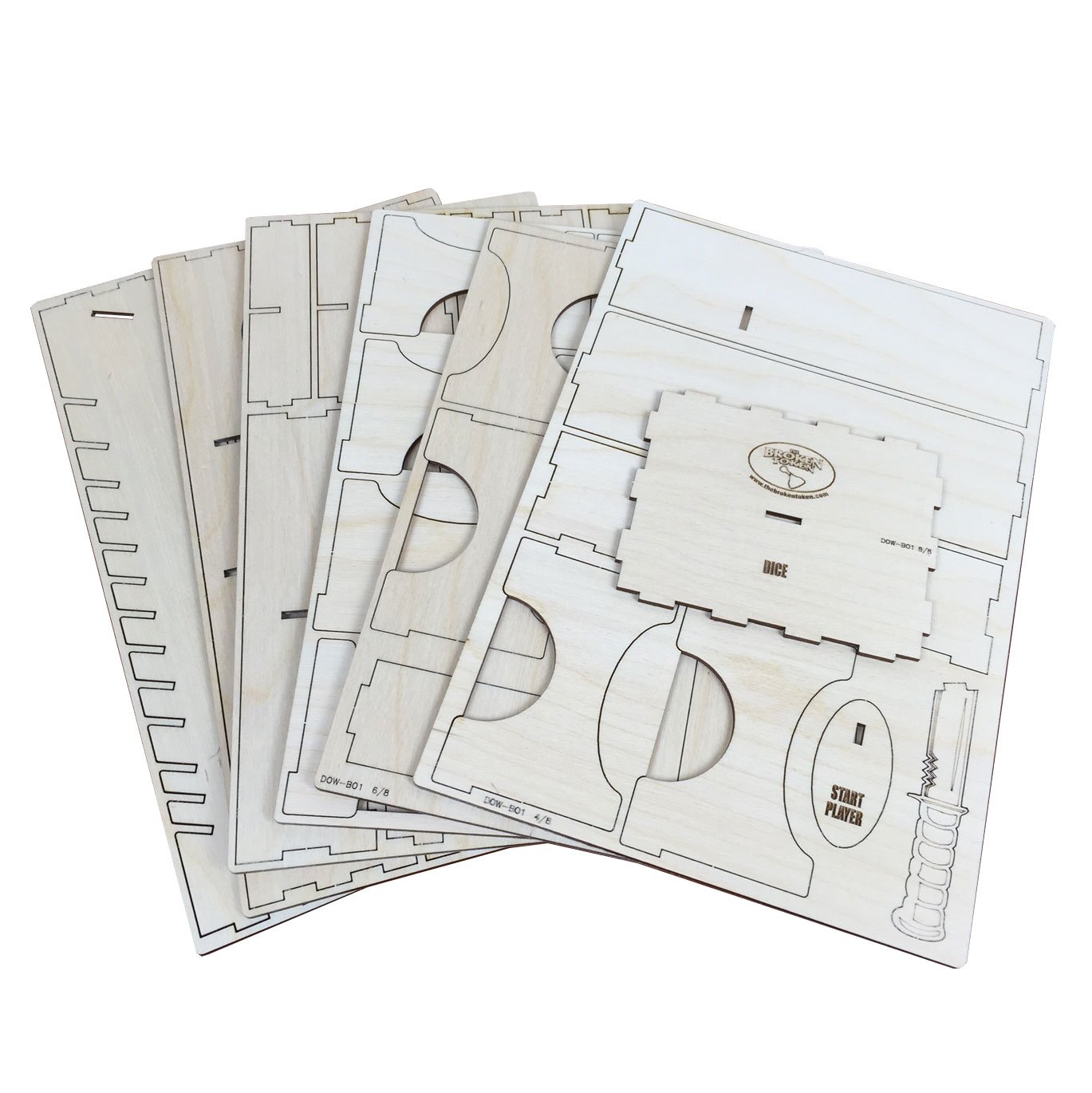 Premium Wooden Board Game Organizer for Dead of Winter - The Broken Token Storage Box with Custom Trays & Dividers | Perfect for Game Nights & Organized Tabletop Gaming