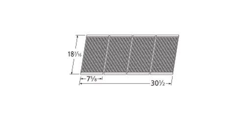 Stamped Stainless Steel Cooking Grid Replacement for Charbroil & Kenmore Gas Grills - Heavy Duty 4-Piece Set - Perfect for Backyard BBQs, Camping & Outdoor Cooking